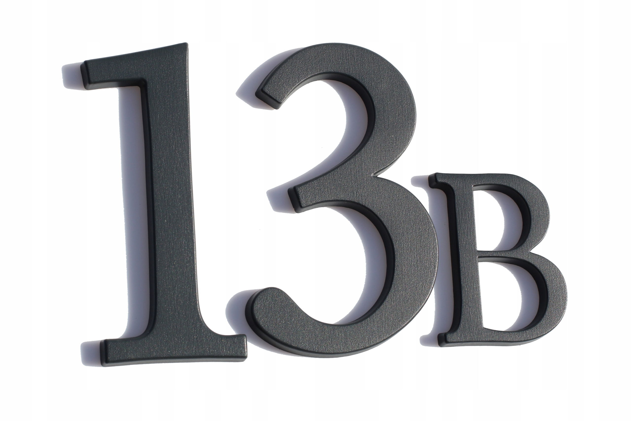 NUMER CYFRY NUMERY NA DOM GRAFIT 19CM WYPRZEDAŻ Materiał aluminium