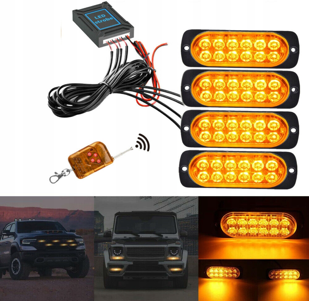 LAMPA OBRYSOWA STROBO LED 12-24V ZDALNE STEROWANIE Kod producenta IJUY201