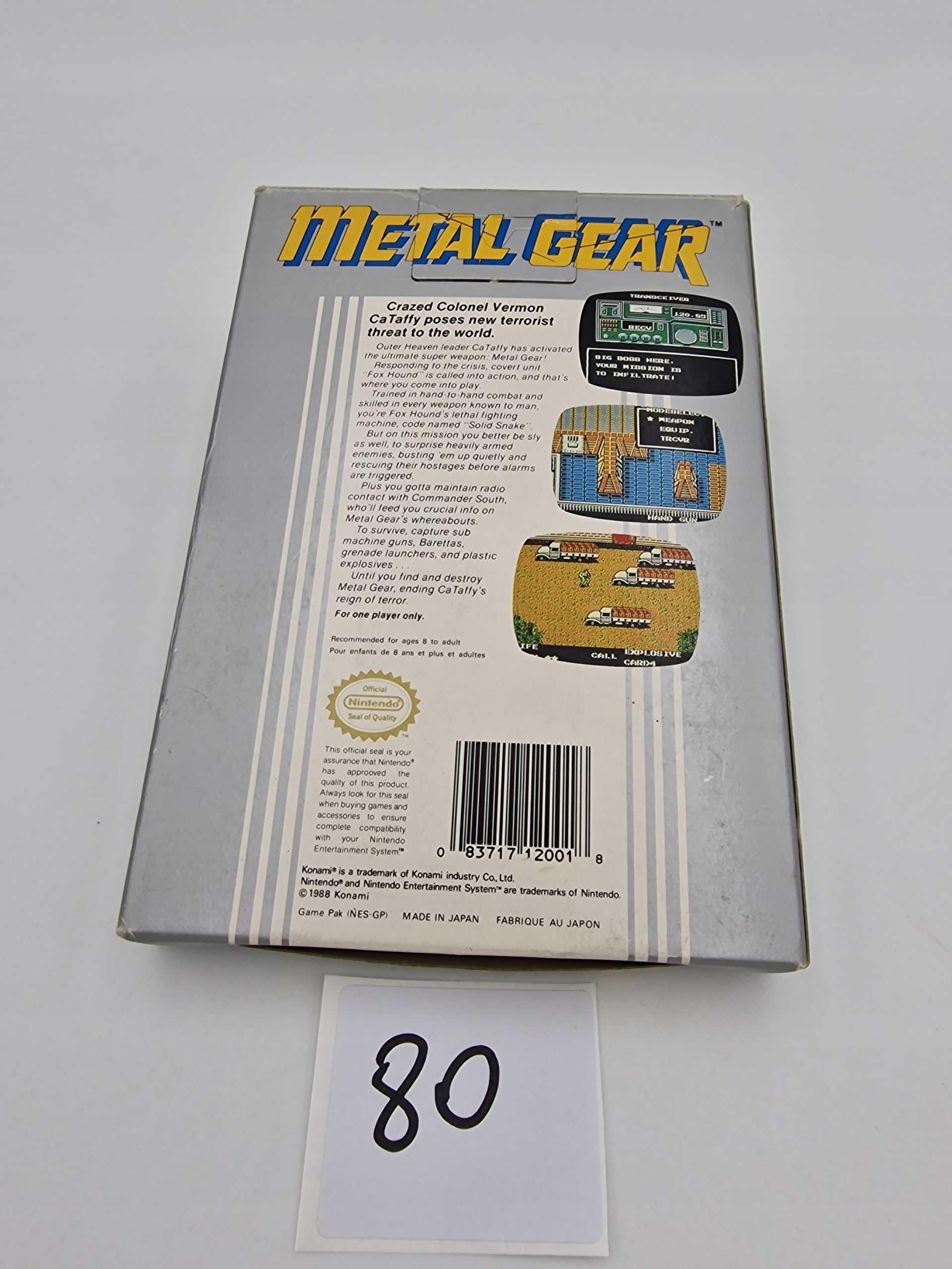 NINTENDO NES METAL GEAR Producent Nintendo