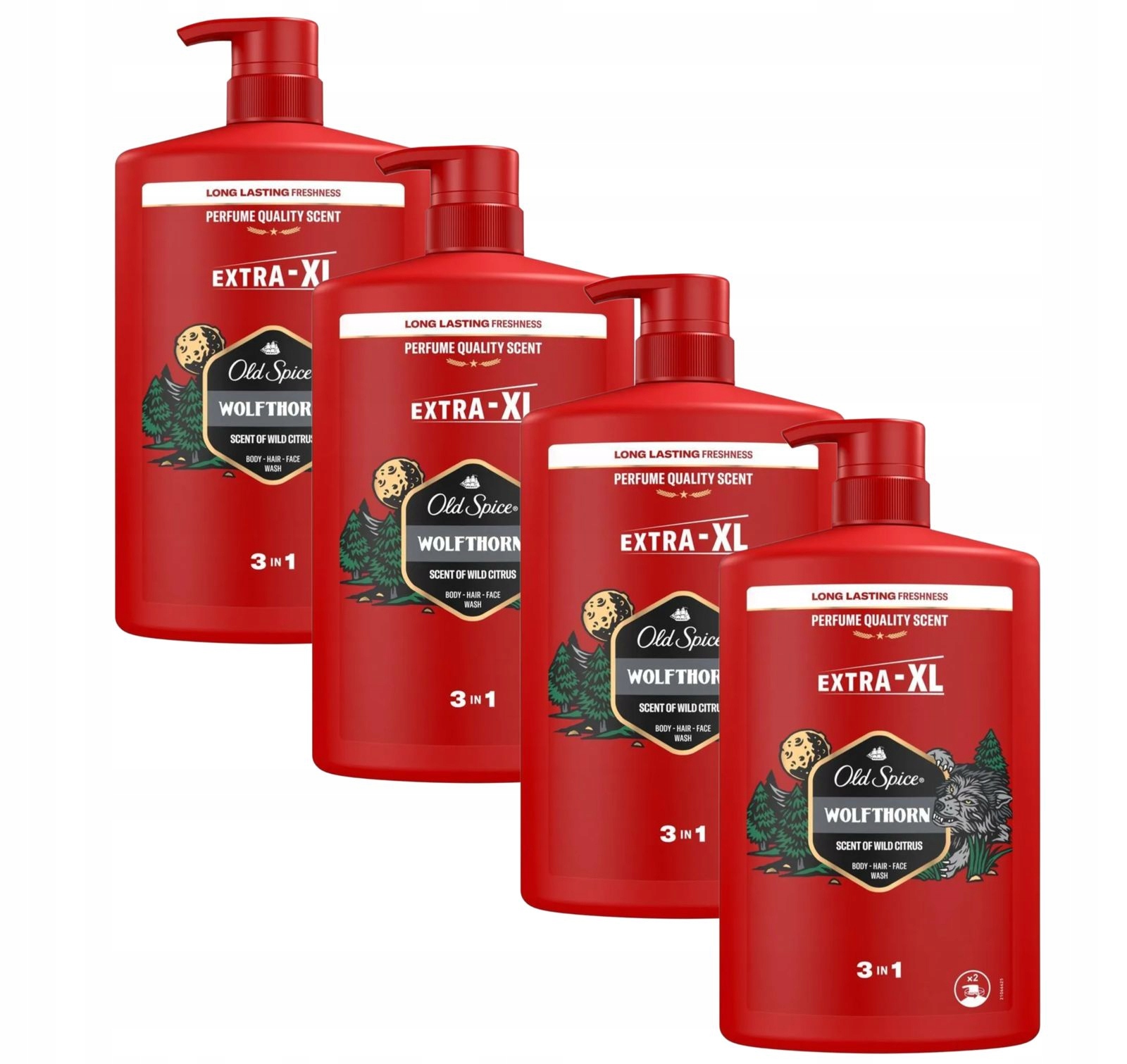Old Spice Żel pod prysznic pompka 3w1 Wolfthorn 4x1L