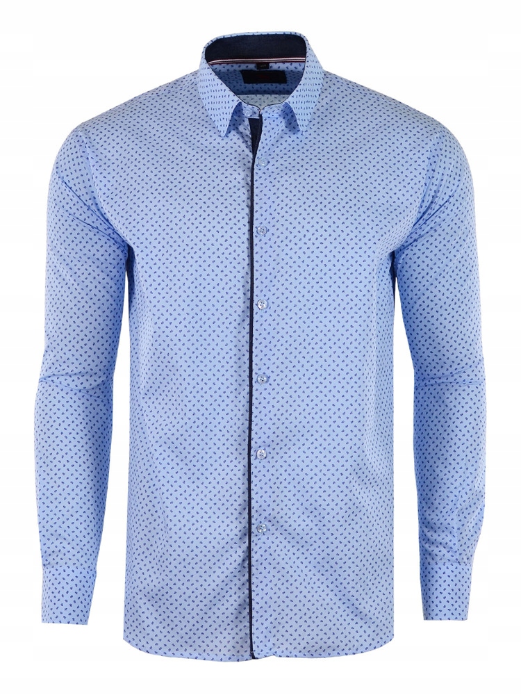 

40/41-KOSZULA Wzory Błękitna Długi