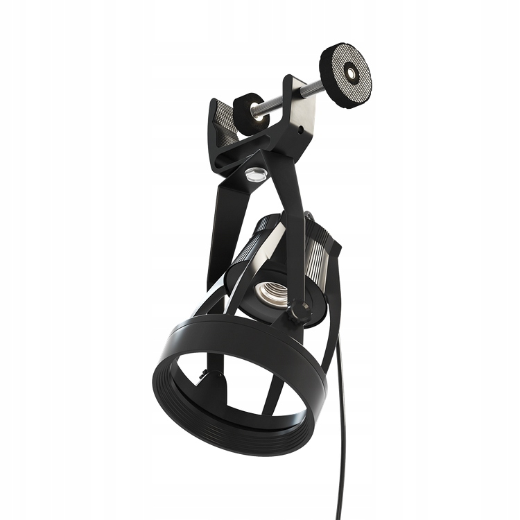 Verticana Press Holder Černé Upínací svítidlo s 2m kabelem a vypínačem