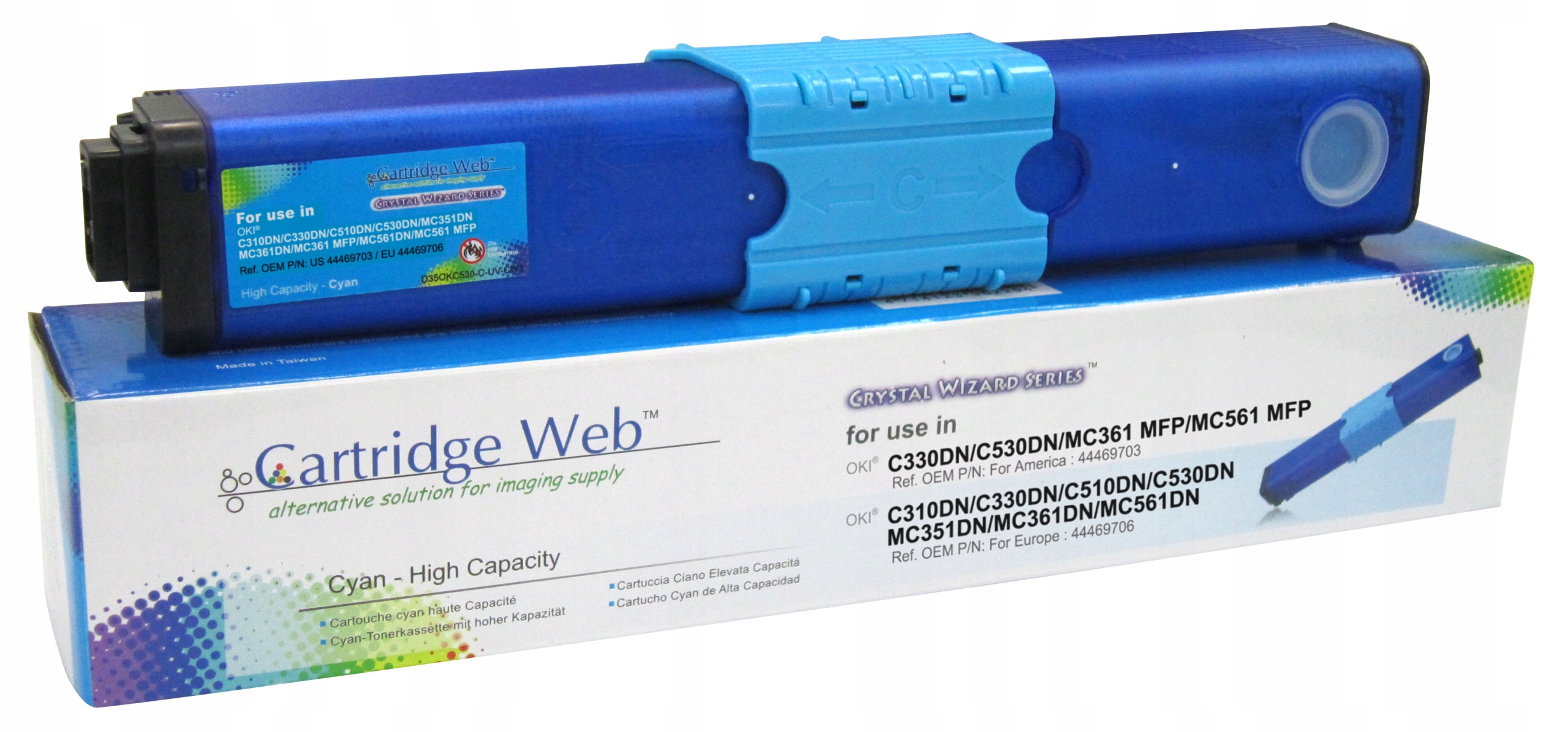 Toner Cartridge Web Cyan Oki C310 náhrada 44469706