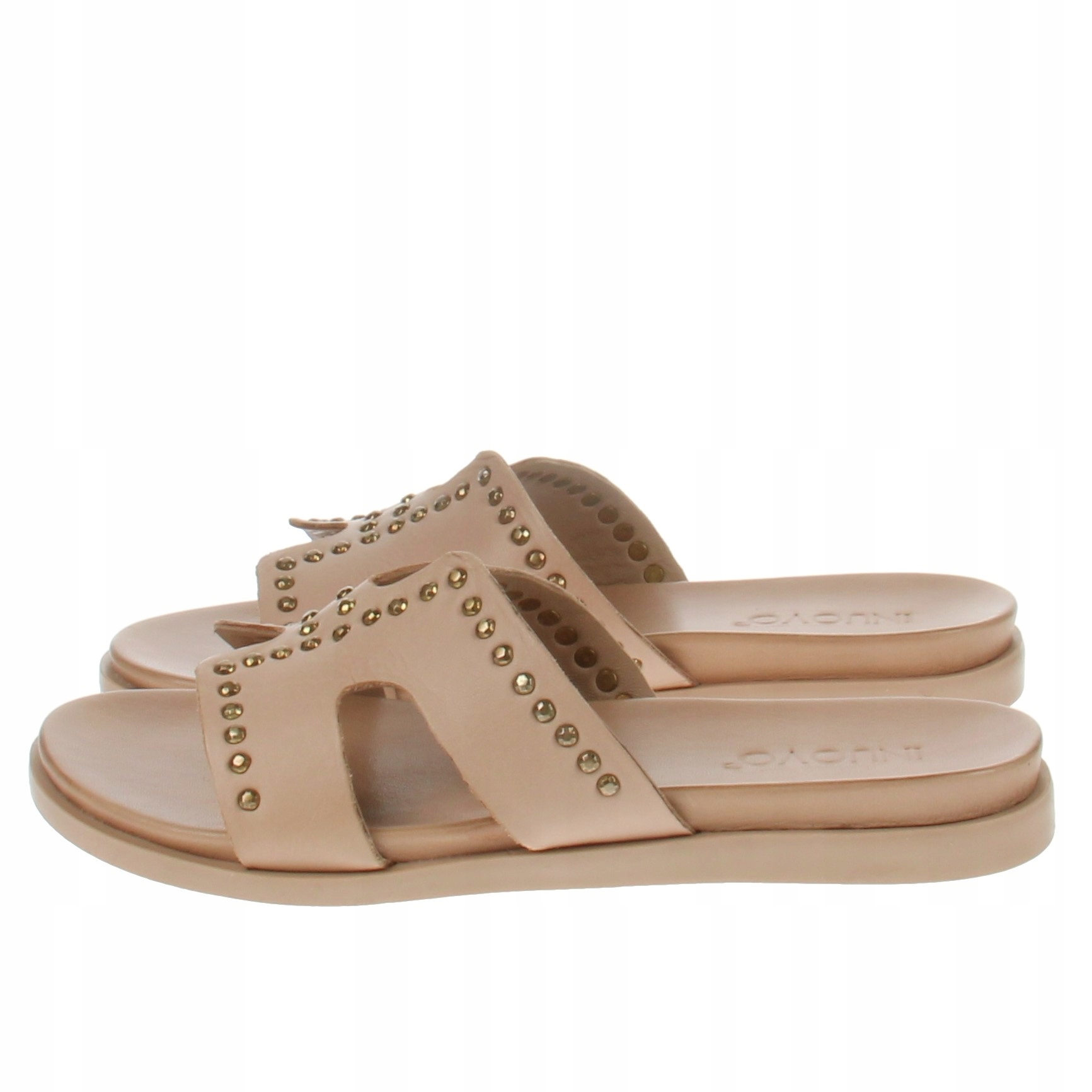 Inuovo Dámské Nazouváky Béžová Kůže 406*36 Nmc