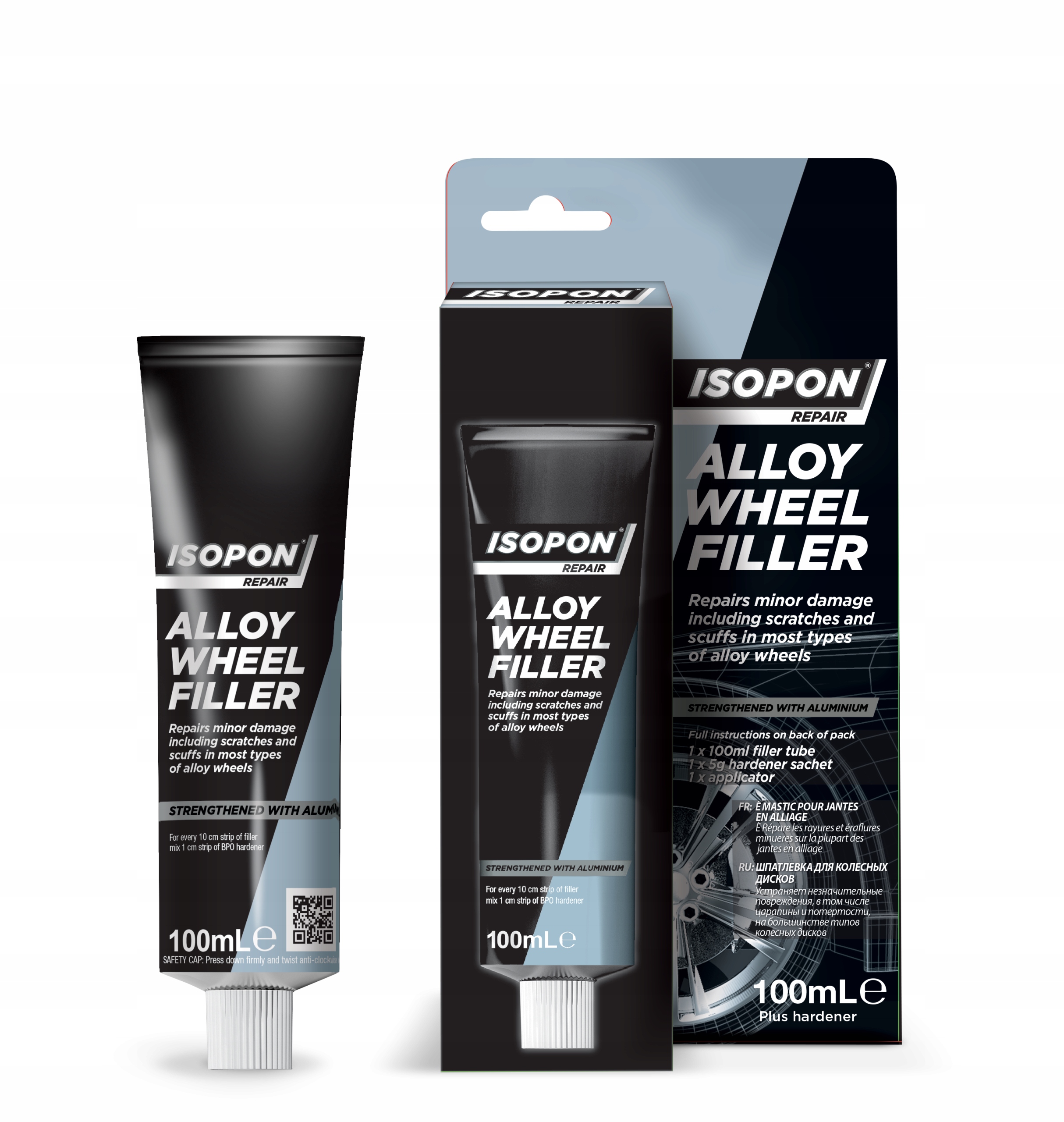 U-pol szpachel aluminiowa do felg Ipson Alloy Wheel/alu 2K 100ml