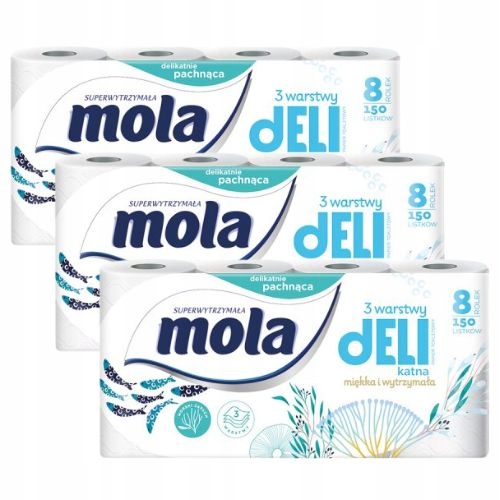 

Papier toaletowy Mola Delikatna (8 rolek) Pakiet