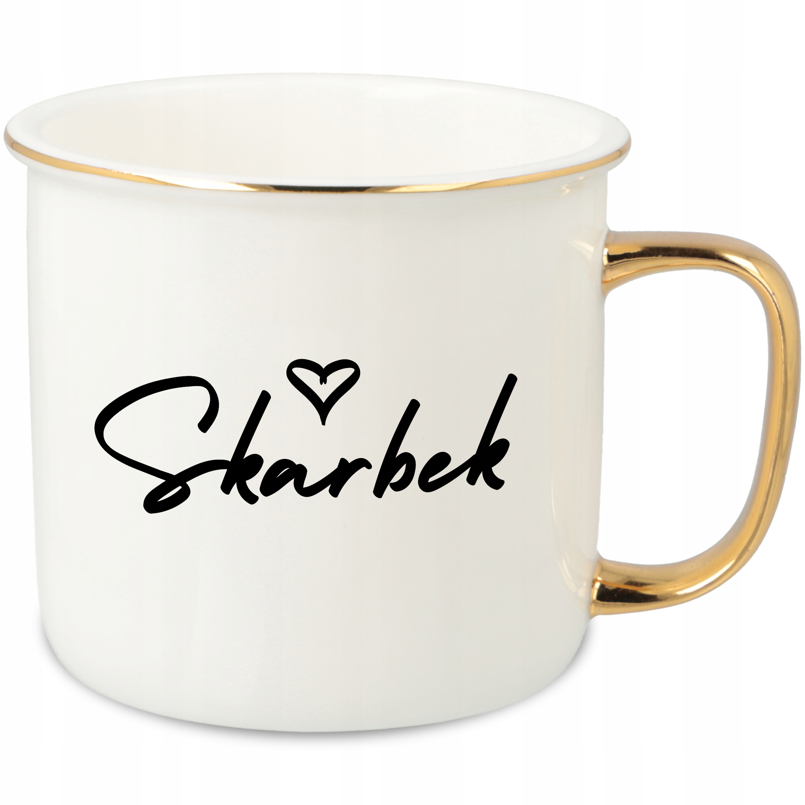 Hrnek Ucho Forma Zlatý Porcelánový Retro Dárek Pro Kluka Pokladničky Vzory