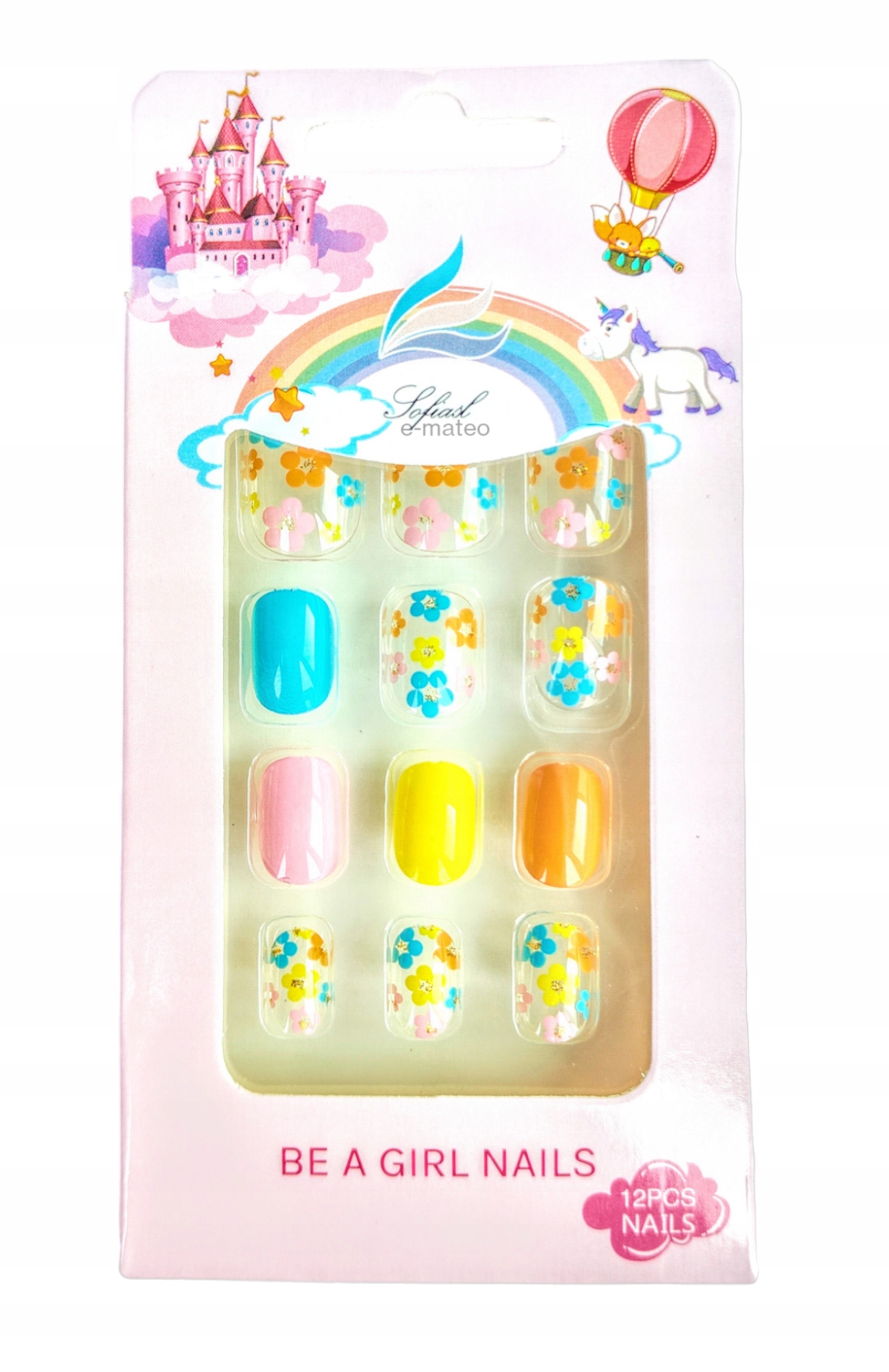 SZTUCZNE PAZNOKCIE TIPSY DLA DZIECI SAMOPRZYLEPNE