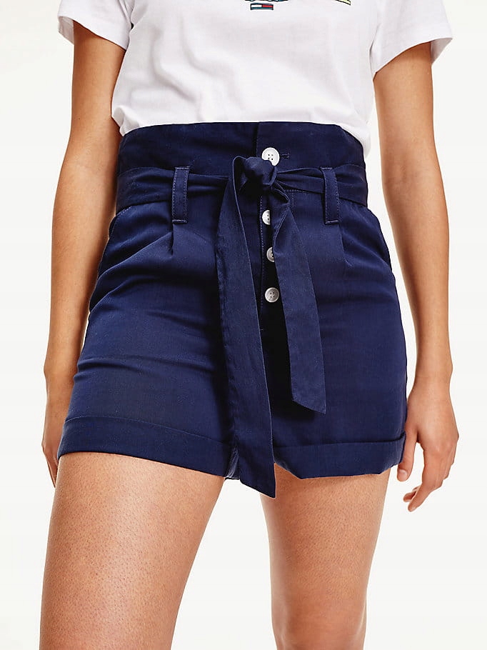 Tommy Jeans Tmavě Modré Kraťasy Pásek (27)