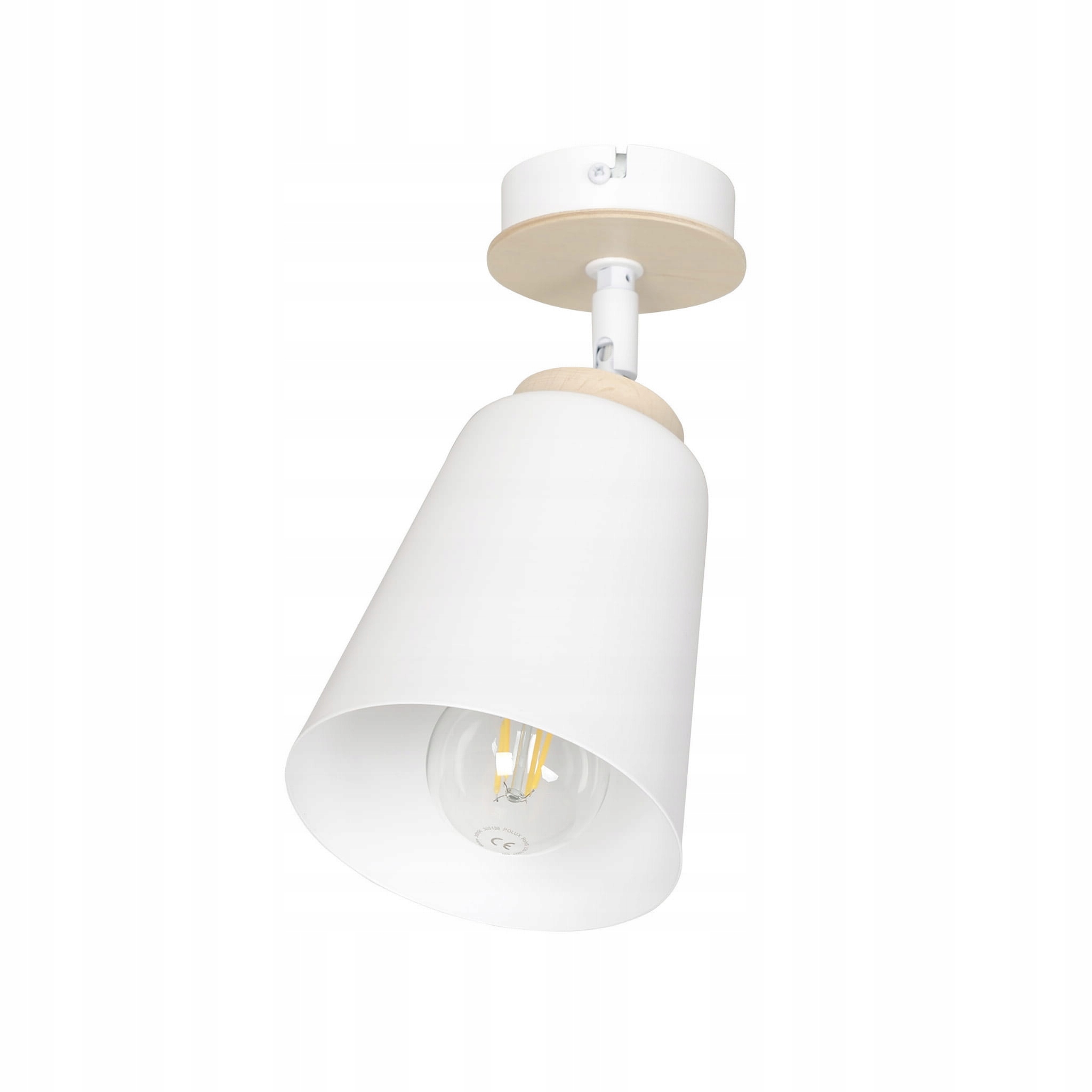 Emibig Atlas Stropní Svítidlo 1xE27 15W Bílá/Světlé dřevo