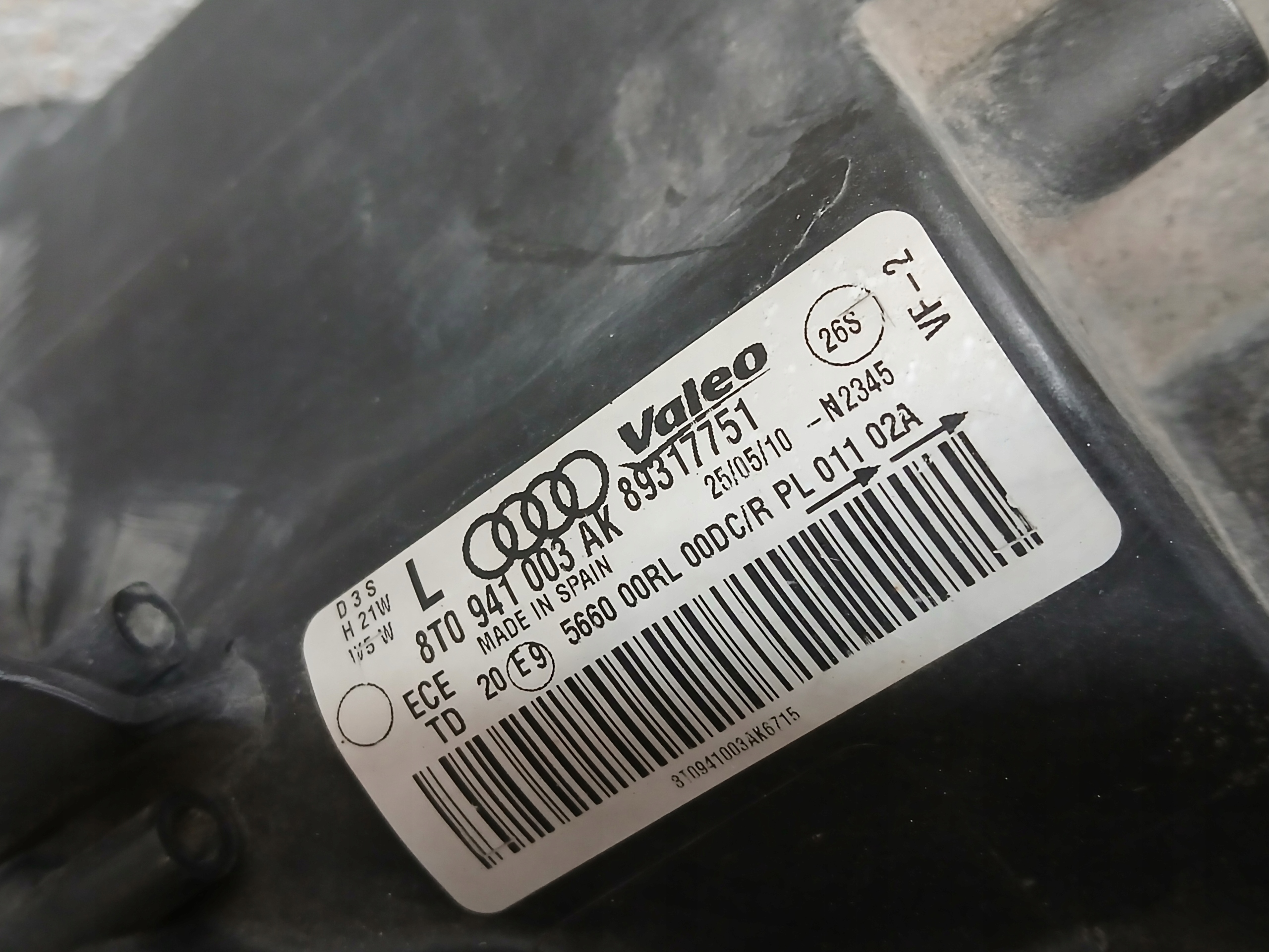 light front left AUDI A5 8T 08-12 XENON 8T0941003AK