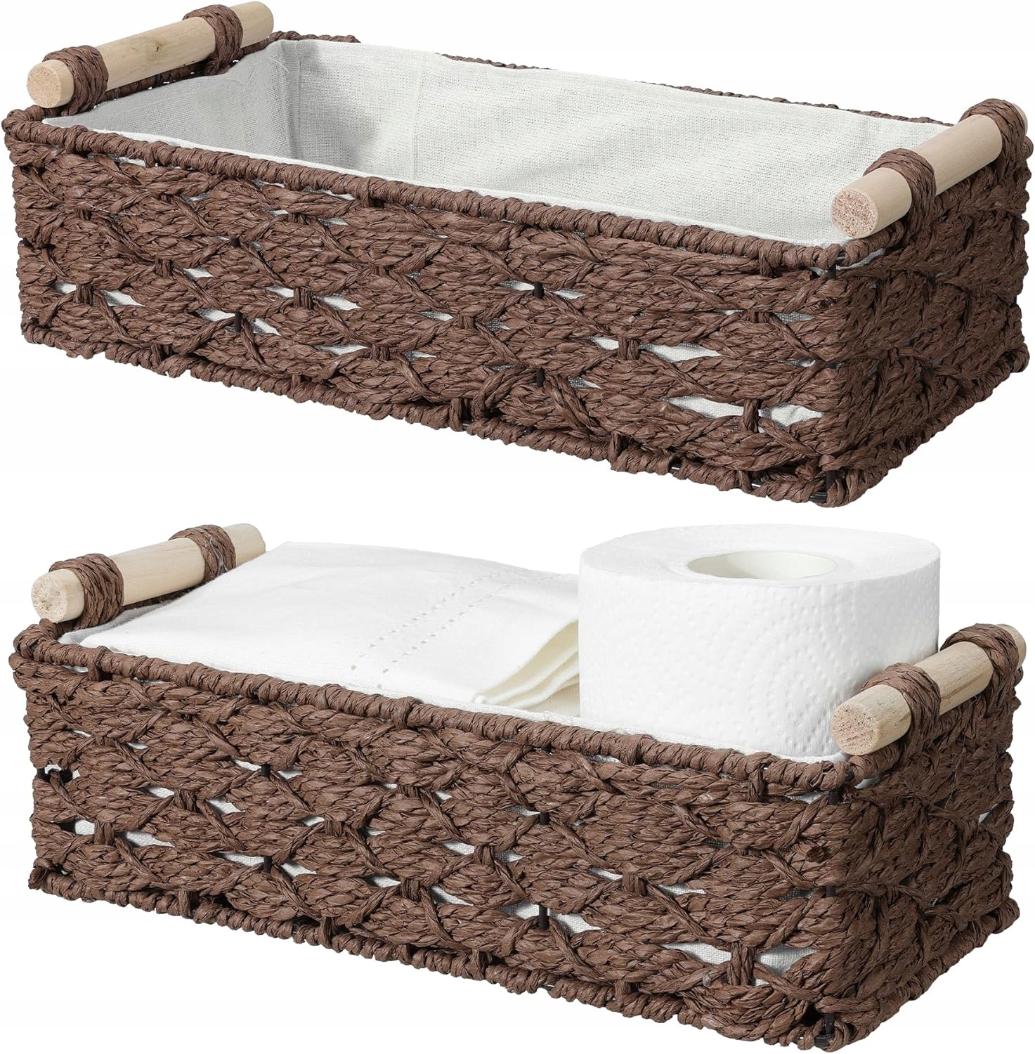 Navaris úložné koše 2 ks, papírové úchytky