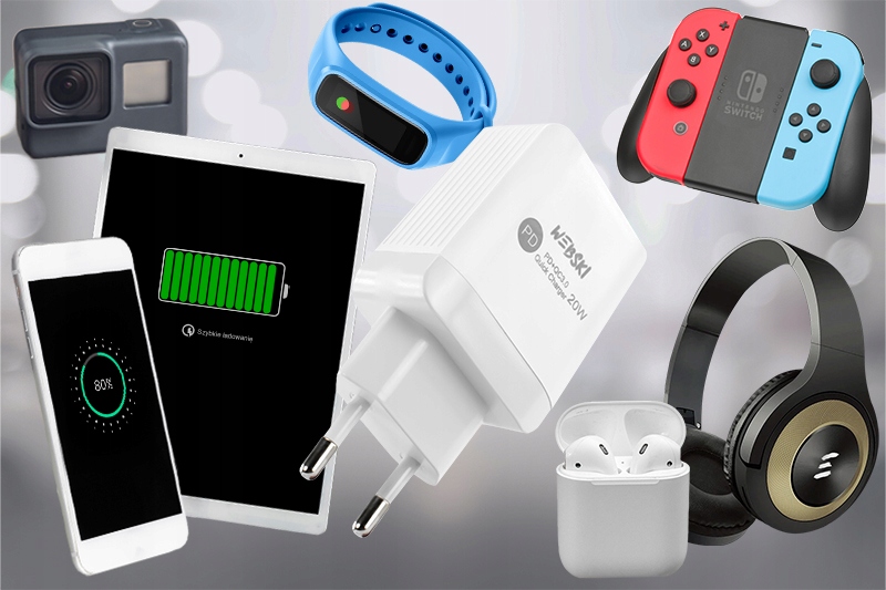 SZYBKA MOCNA ŁADOWARKA SIECIOWA DO TELEFONU USB C QC PD Z DŁUGIM KABLEM 2m Kod producenta SIWB20UC_wh