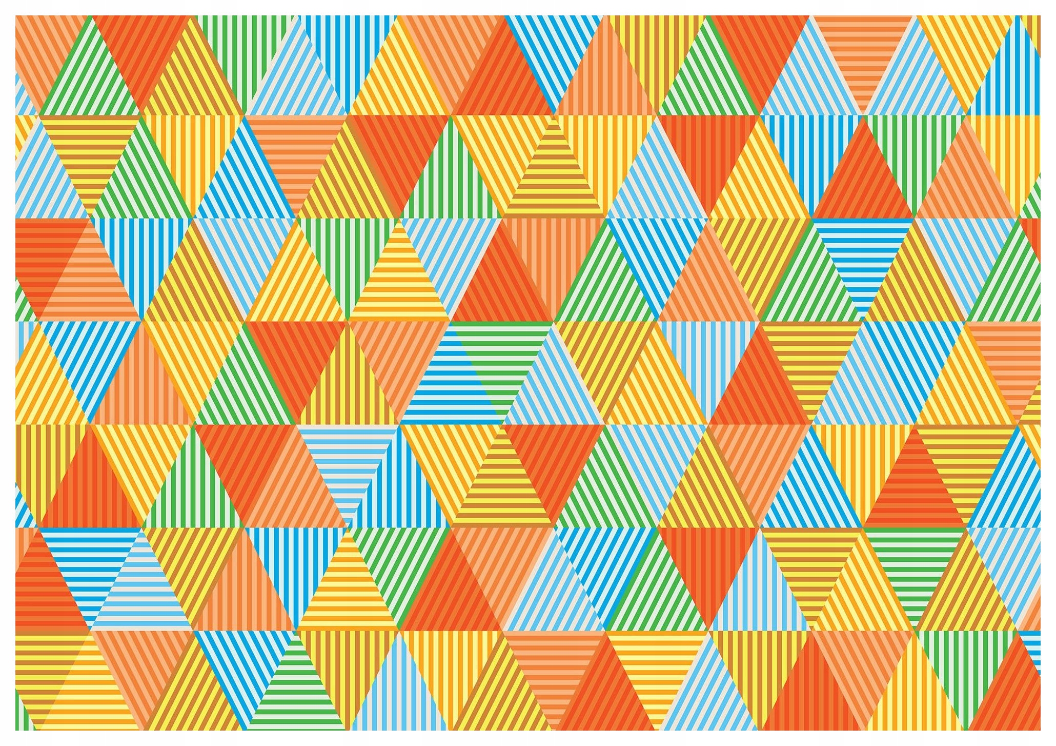 Vliesová fototapeta Barevné trojúhelníky Geometrie Abstrakce 416x254 lepidlo