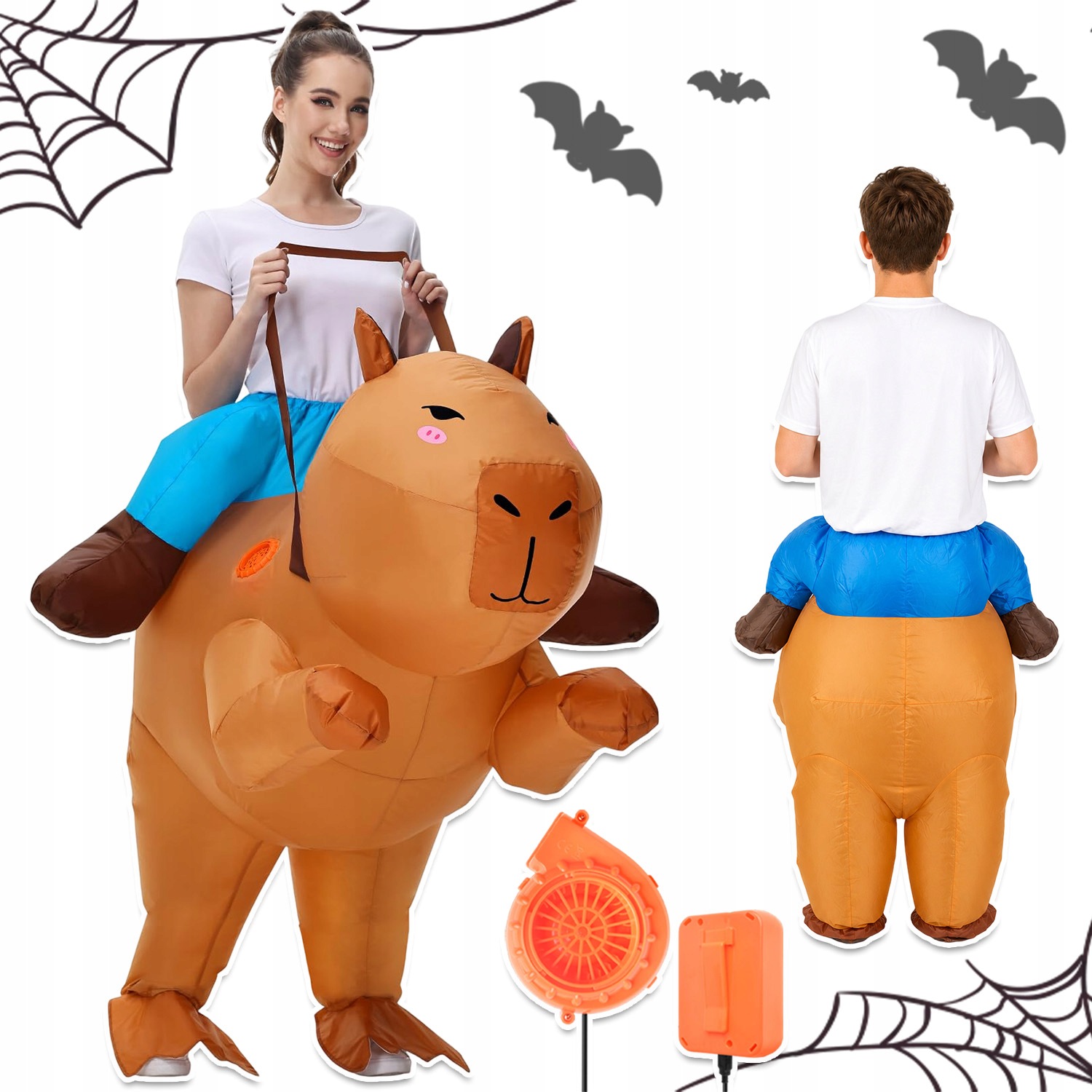 Nafukovací Kapybara Převlek Kostým Kalhoty Halloween Dospělý 190 CM