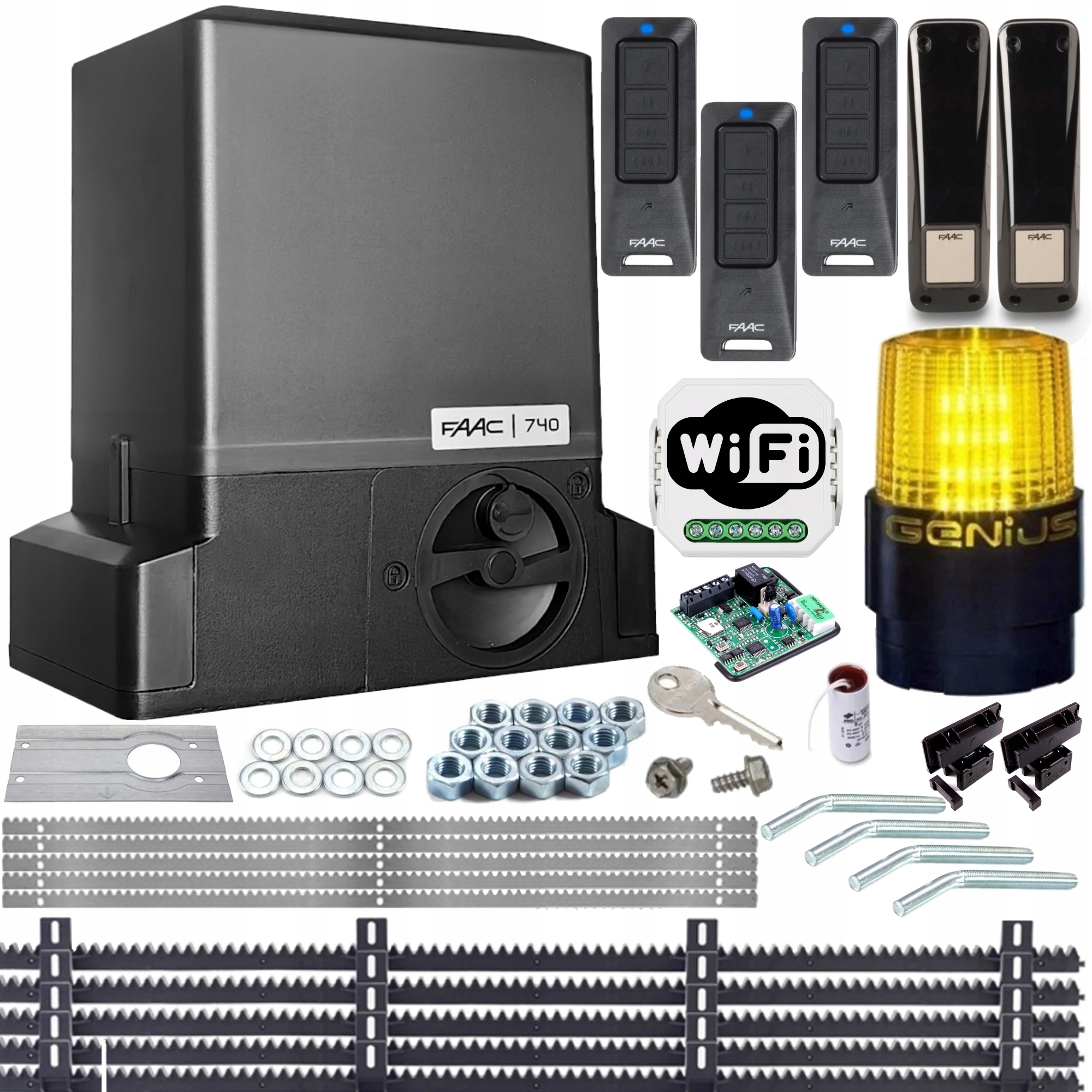 Sada Delta2 Faac 740 3x Ovladač 868 Lampa 5x Lišta