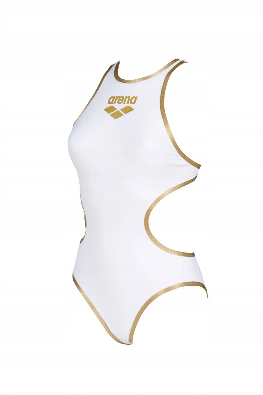 Arena jednodílné plavky bílé, velikost 34, zlaté