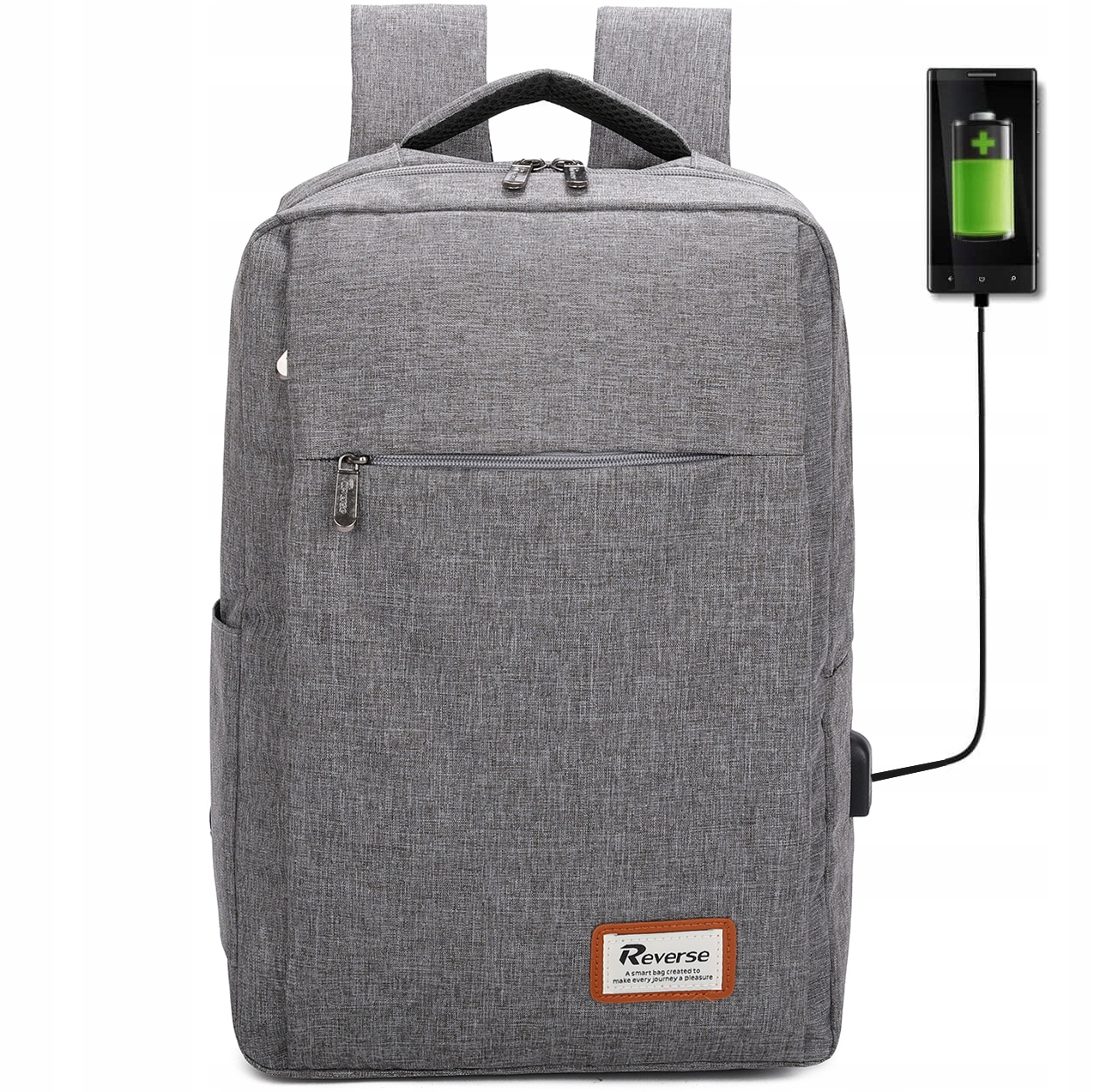 Reverse PLECAK do laptopa Torba na LAPTOP USB 15,6