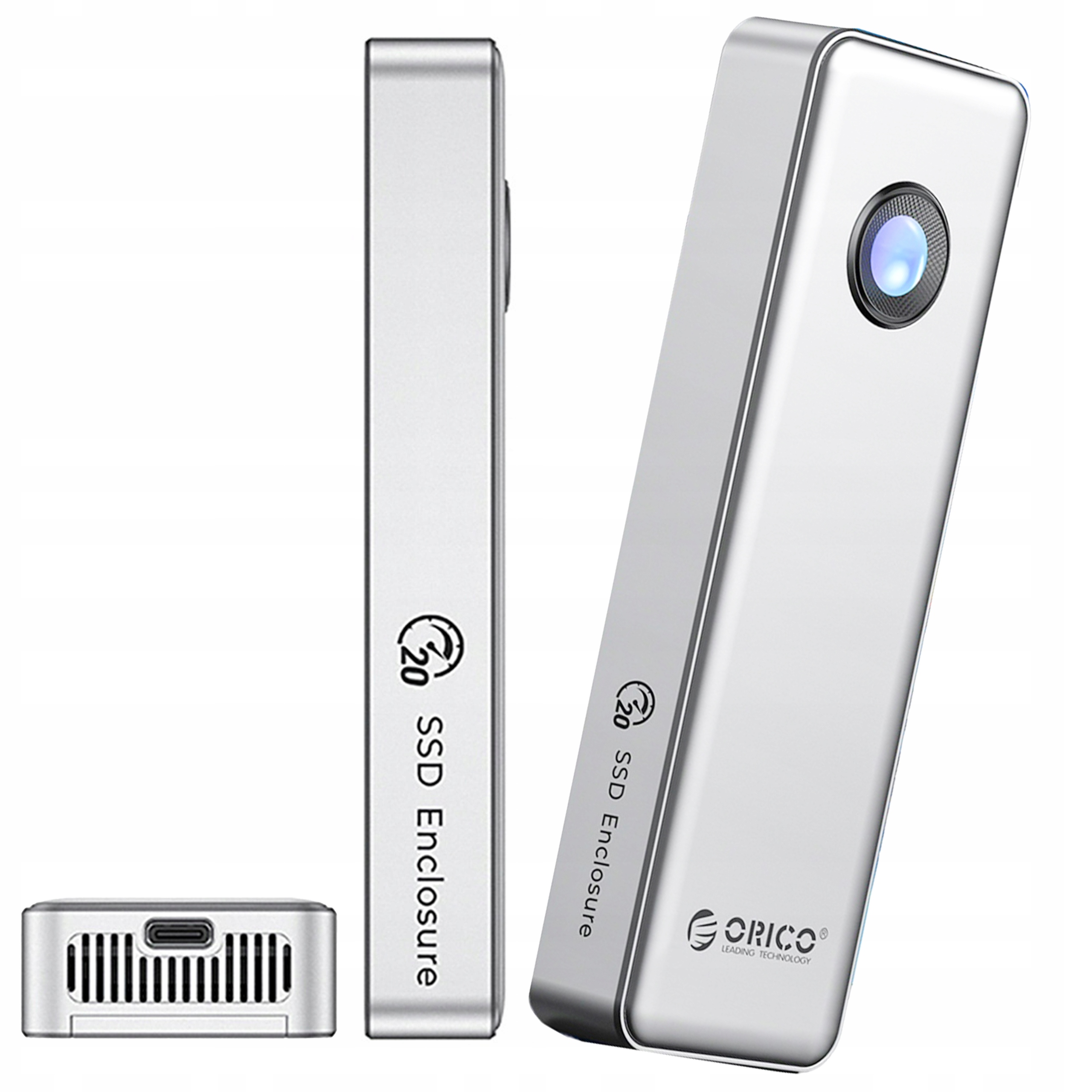 Orico Kapsička Na Disk M.2 Nvme Usb-c 3.2 20Gb/s Puzdro Disku 20Gbps 8TB