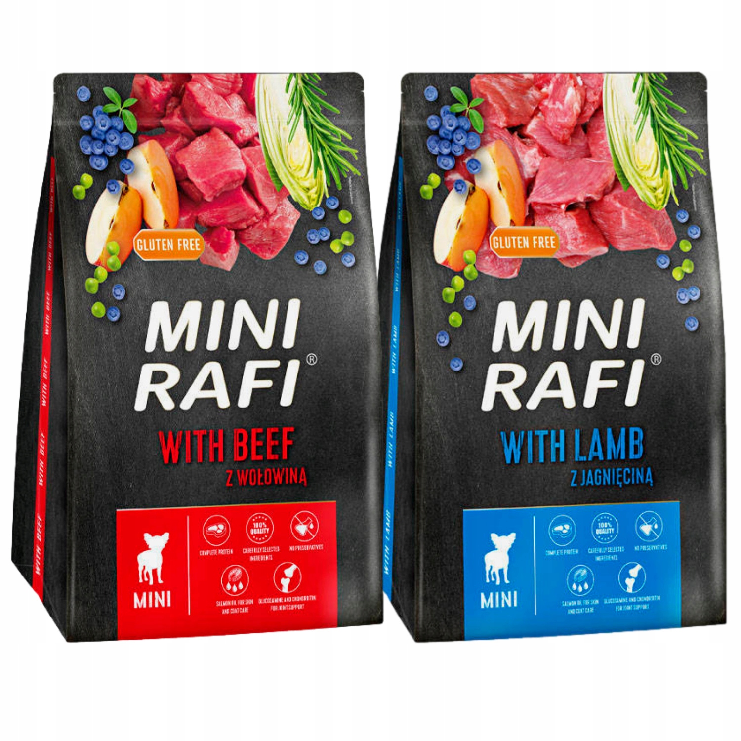 2x Rafi Mini Sucha Karma Małych Psów Psa Mix 3kg