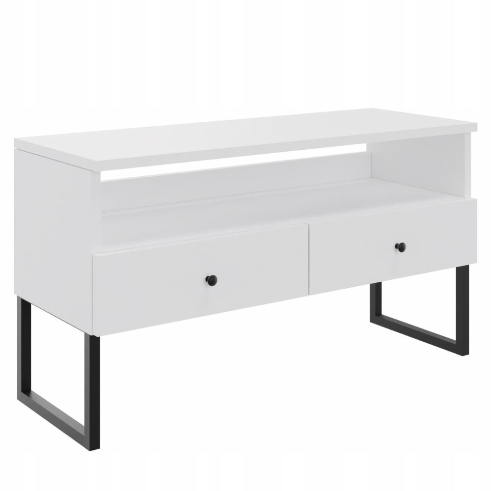 Skříňka, stolek, Rtv komoda s nožkami, bílá, šířka 100 cm