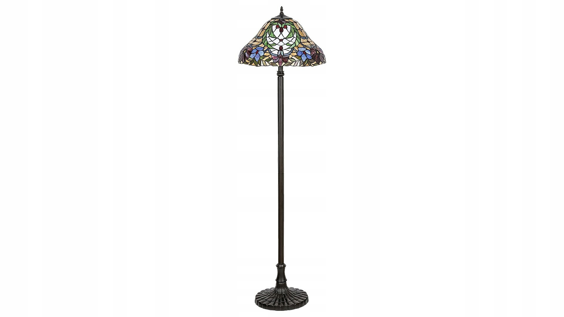 Stojacia lampa Rabalux Mirella tiffany E27, bronzová, 2x60W, 160cm