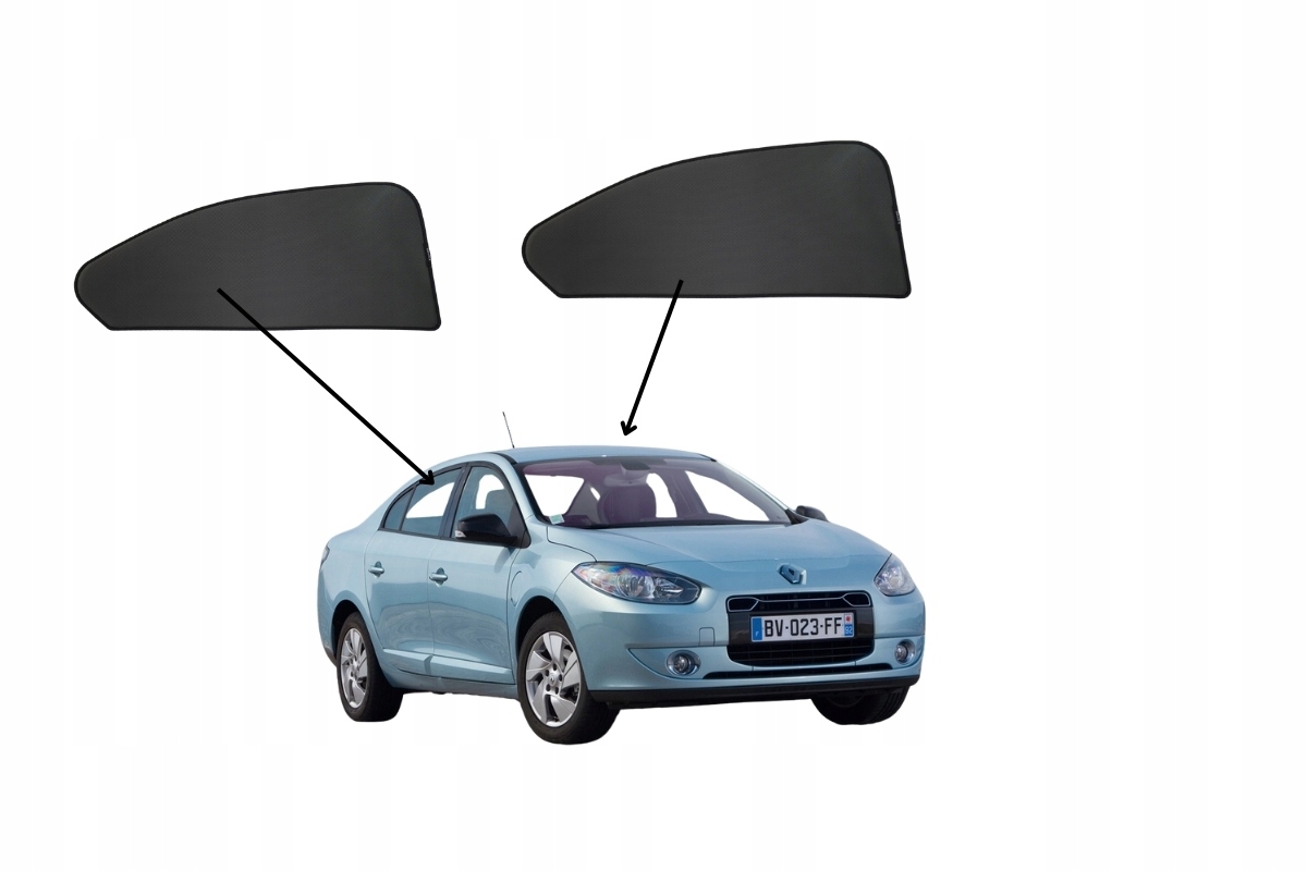 Protislnečné clony do Renault Fluence, 2009-2016, magnety, sada 2ks