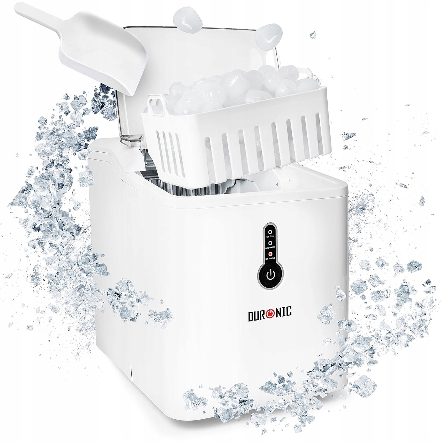 Duronic IM120 výrobník ledu 1,5 l 12 kg/den automatický 9 kostek 7 min