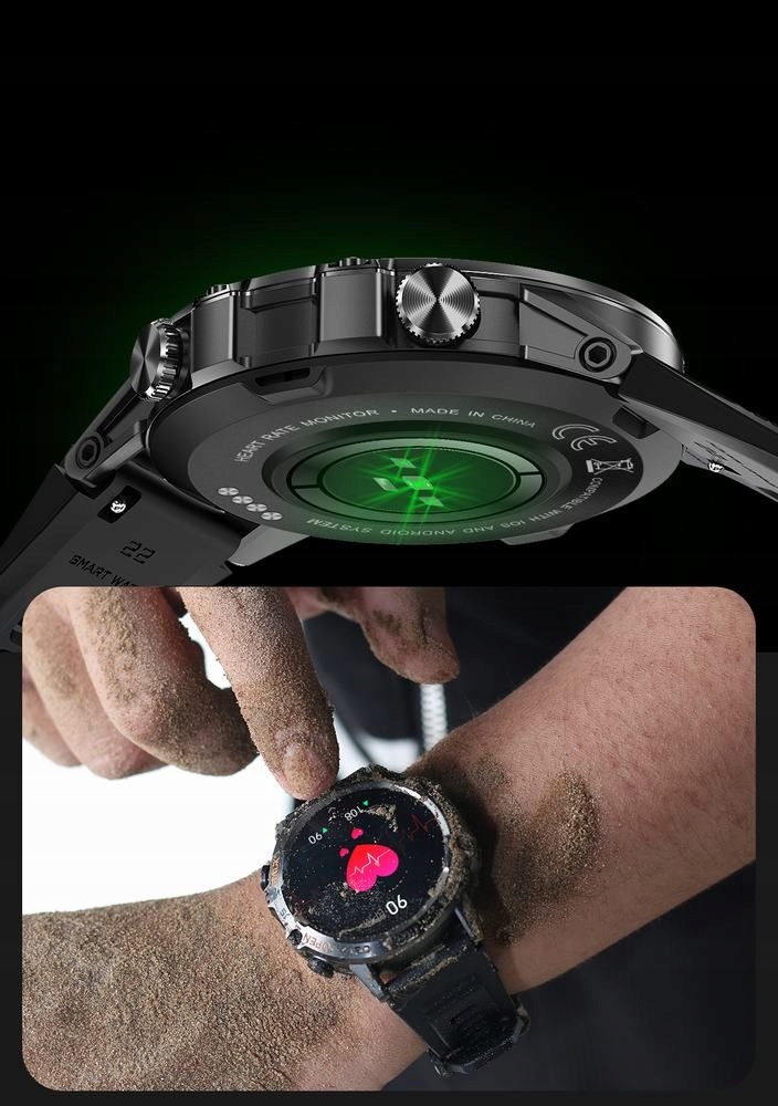Smartwatch Gravity GT9-5 Wysokość koperty 56 mm