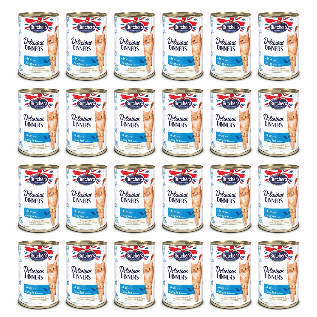 Karma mokra dla kota Butchers Delicious Dinners pstrąg 24x400g