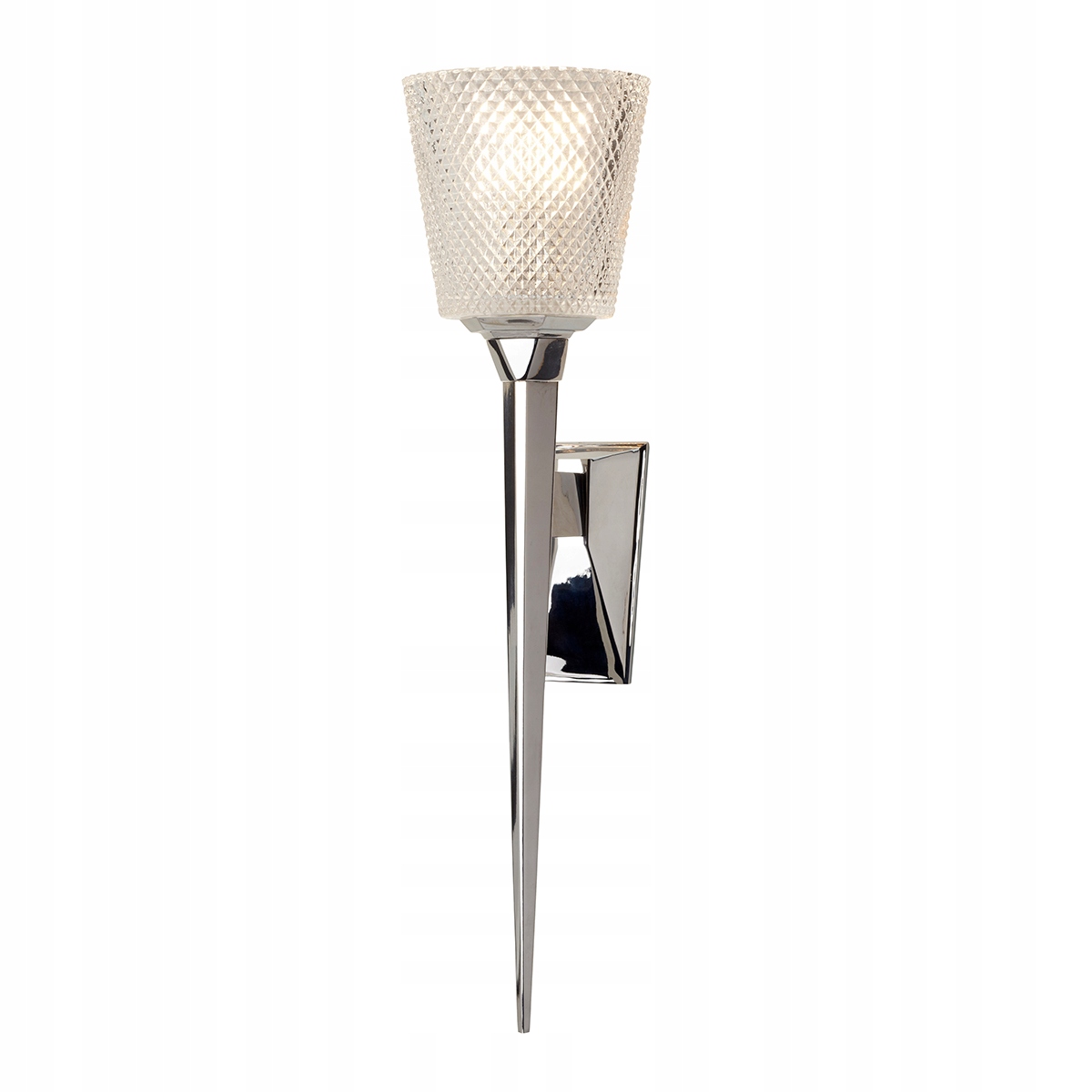 Nástenná lampa chróm náhrobná sviečka podlhovastá 50 cm do obývacej izby spálne 3000K Elstead