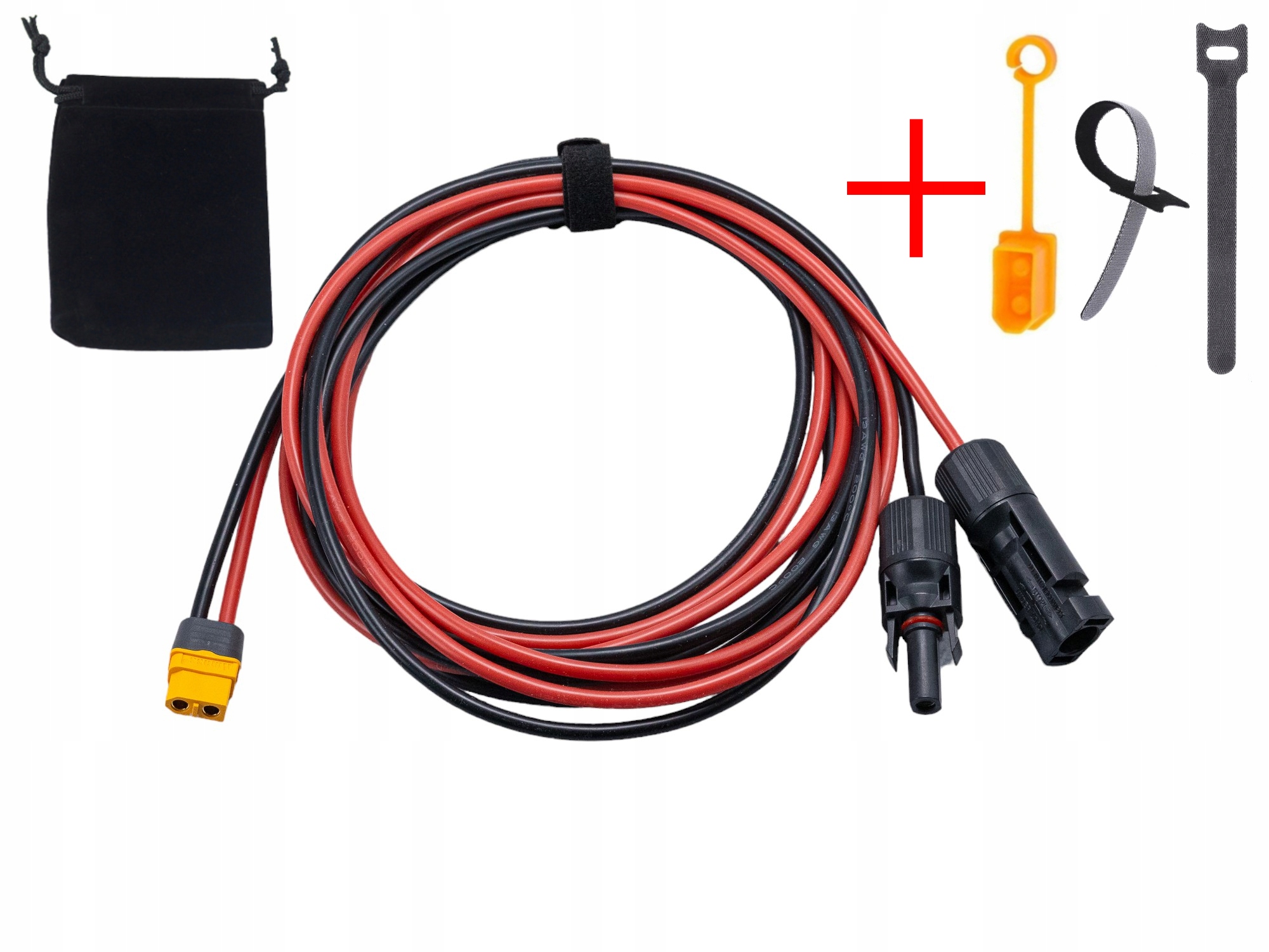 MC4 solární kabel pro XT60 13AWG pro EcoFlow, Allpowers, Bluetti EB55 1,5m