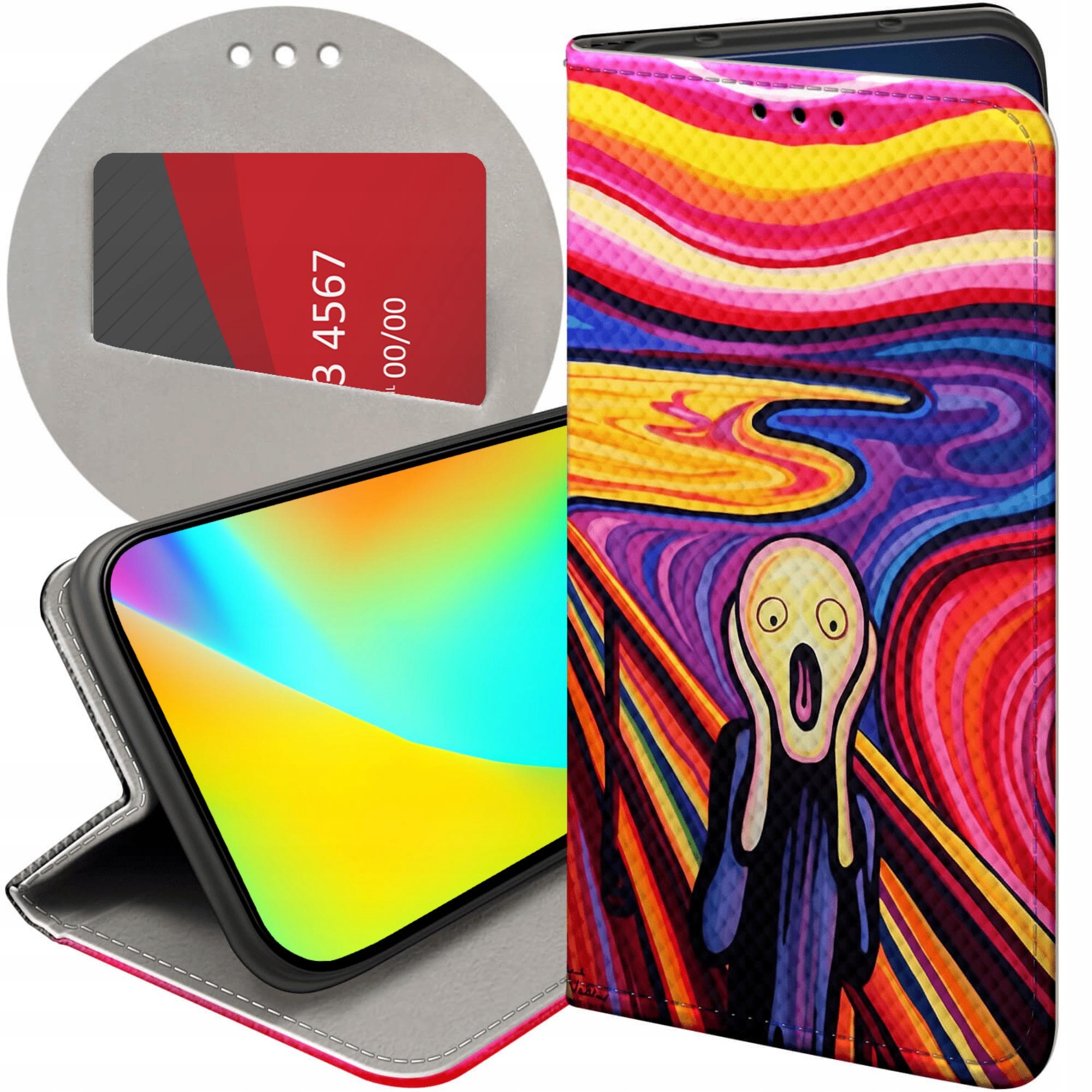 Etui Z Klapką Do Oppo A40 Krzyk Munch Edvard Scream Futerał Pokrowiec