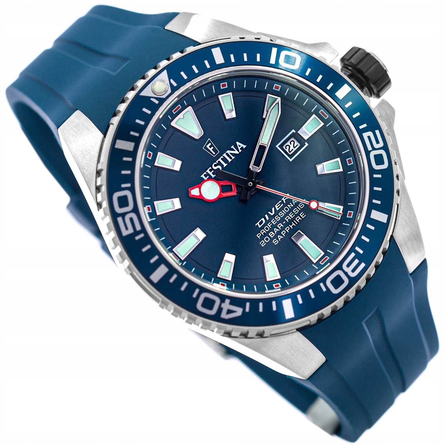 Pánské Hodinky Festina F20664/1 Diver 200M Na Řemínku Sklo Safírové Datumovka
