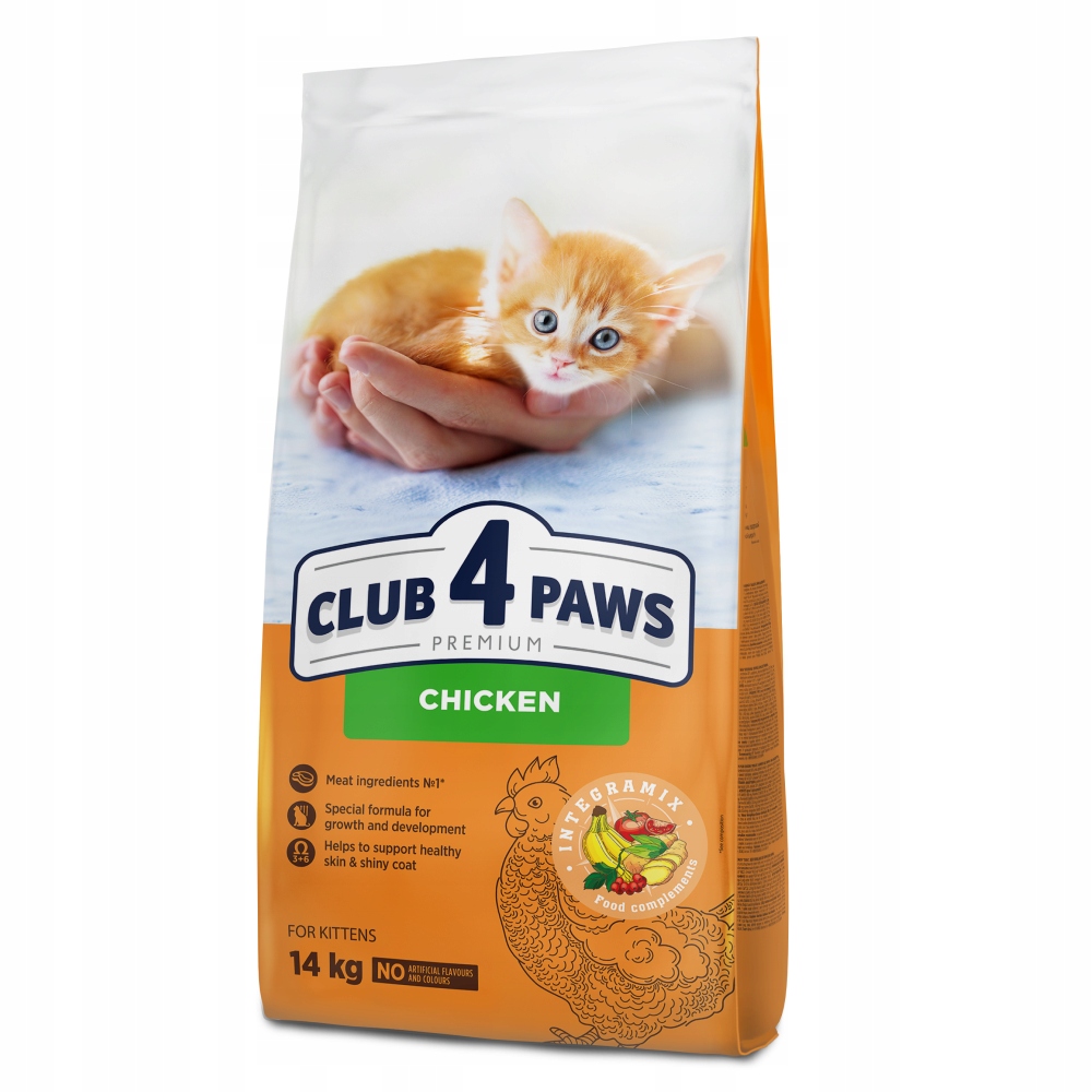 Levně Suché krmivo pro koťata s lososem 14 kg Club 4 Paws Premium