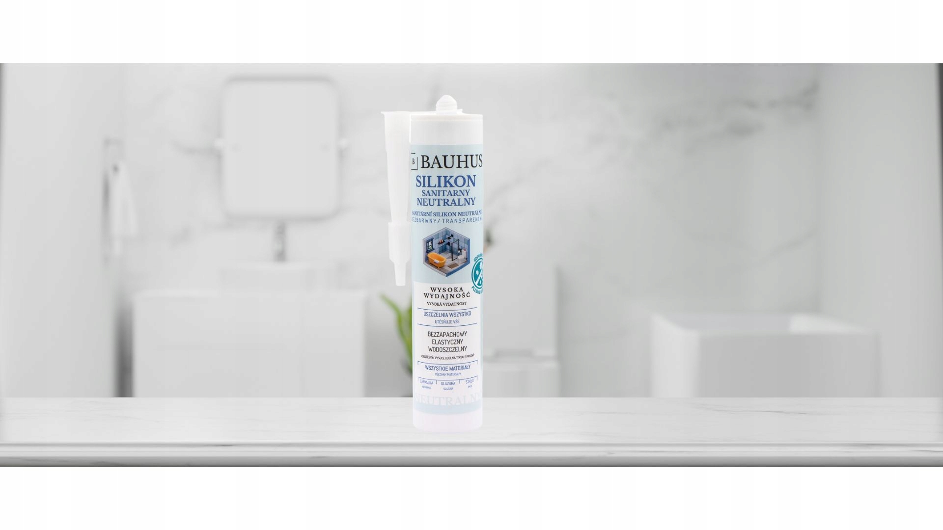 SILIKON Sanitarny BEZBARWNY transparentny Bauhus Pojemność 280 ml