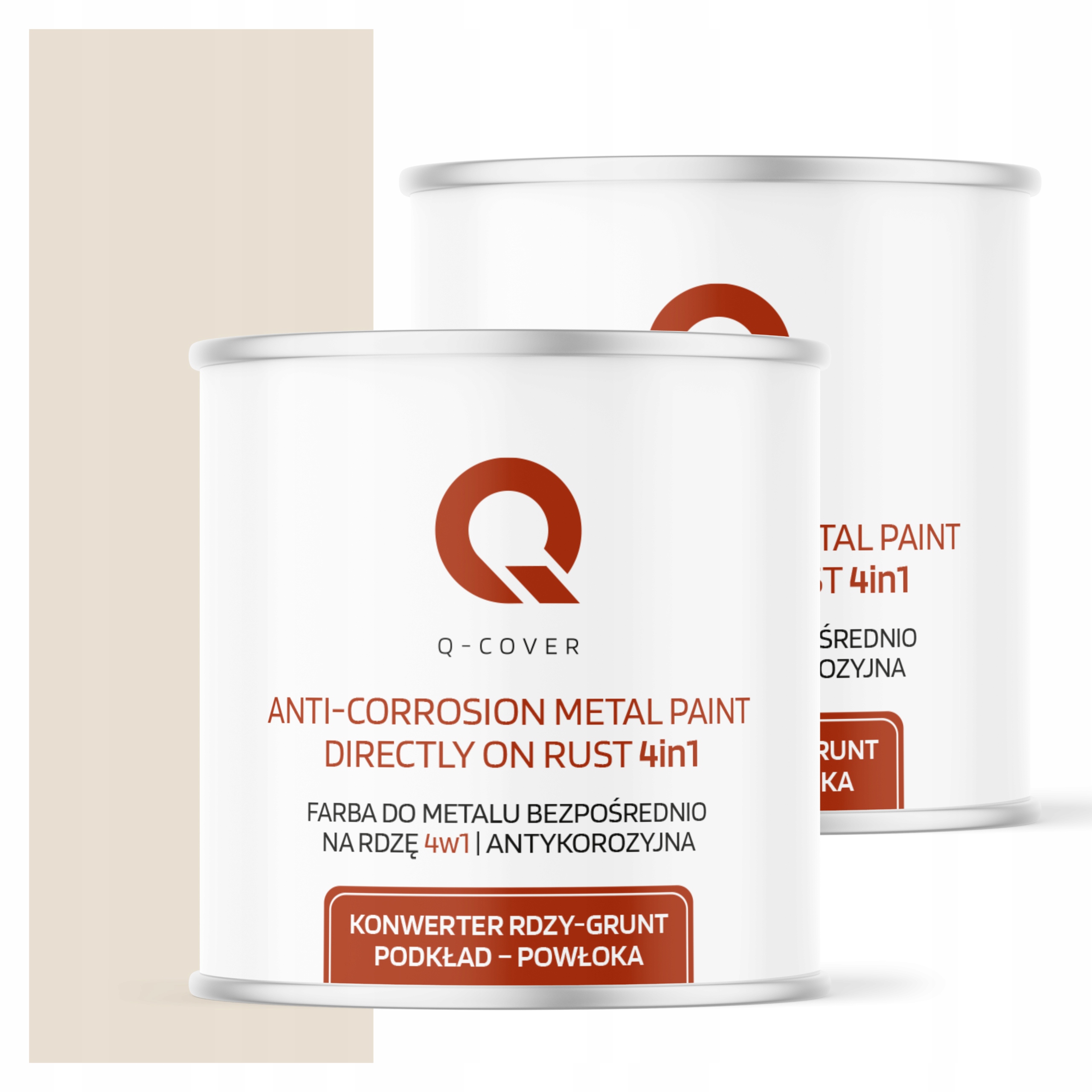 Farba Priamo na hrdzu Kov Aluminium Oceľ 2,5L 4v1 Lesk Krémová