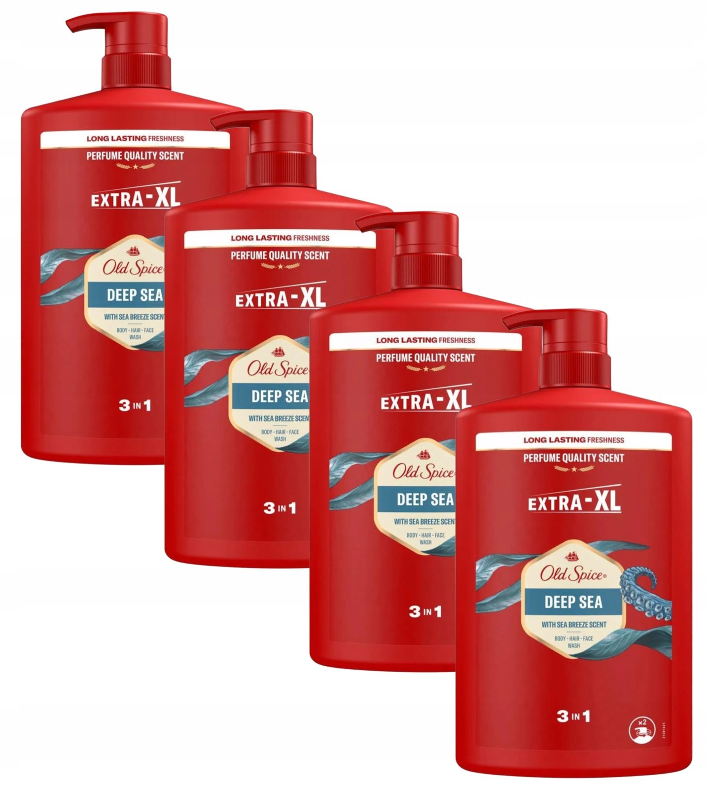 Old Spice Żel pod prysznic pompka 3w1 Deep Sea 4x1L