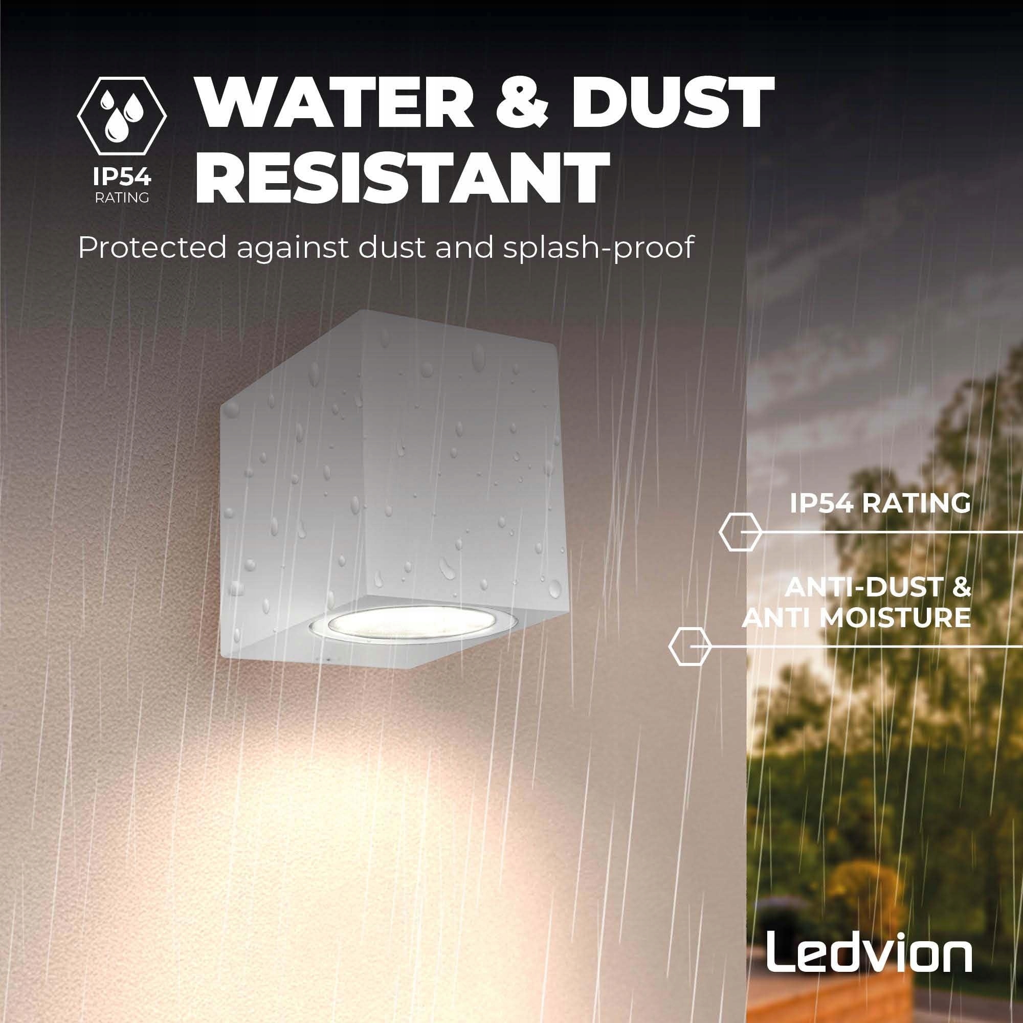 LEDVION Hydra Lampa Ścienna Zewnętrzna LED Biała GU10 IP54 — miniatura 3
