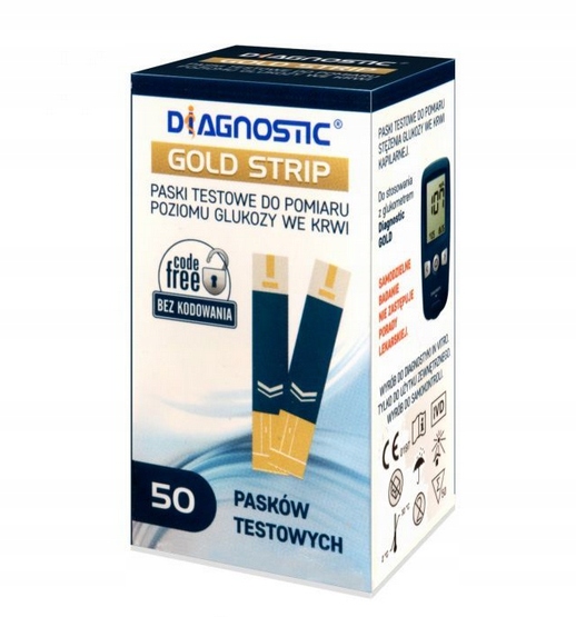 

Diagnostic Gold Strip Paski do glukometru 50 sztuk