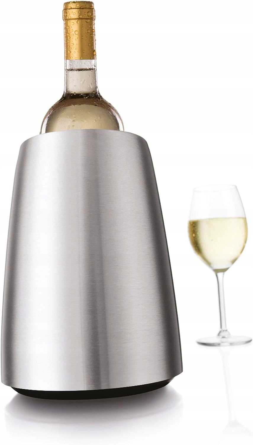 Chladič Vína Stříbrný Ocel S Chladící Vložkou Stylový