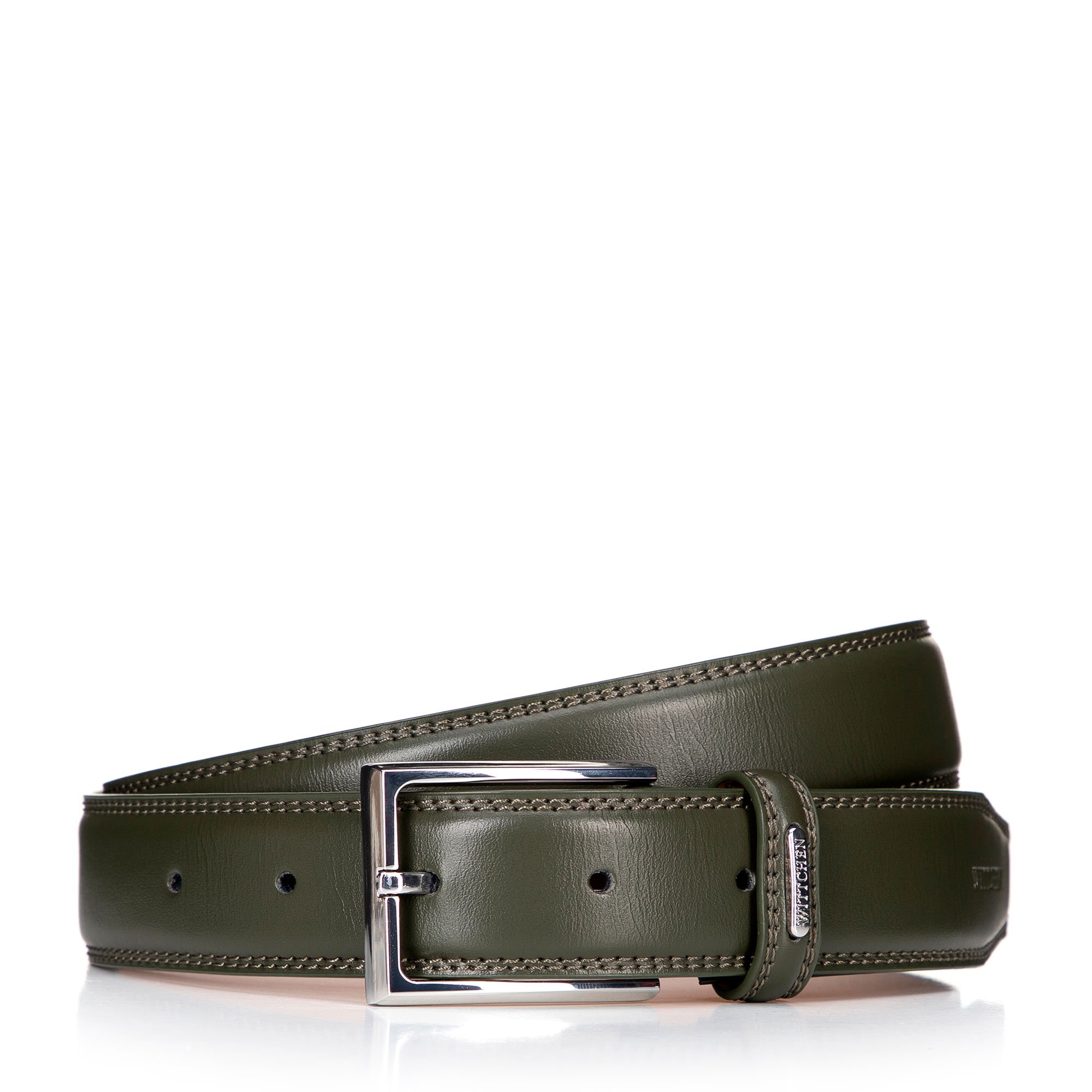 Zelený kožený pásek pro muže Wittchen 100-8M-906-Z 110 cm