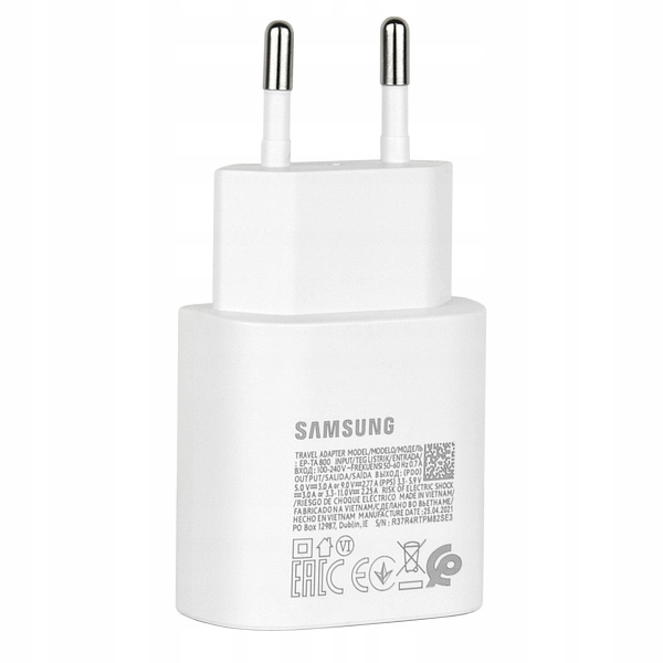 Oryginalna ładowarka SAMSUNG TA800 White 25W FAST