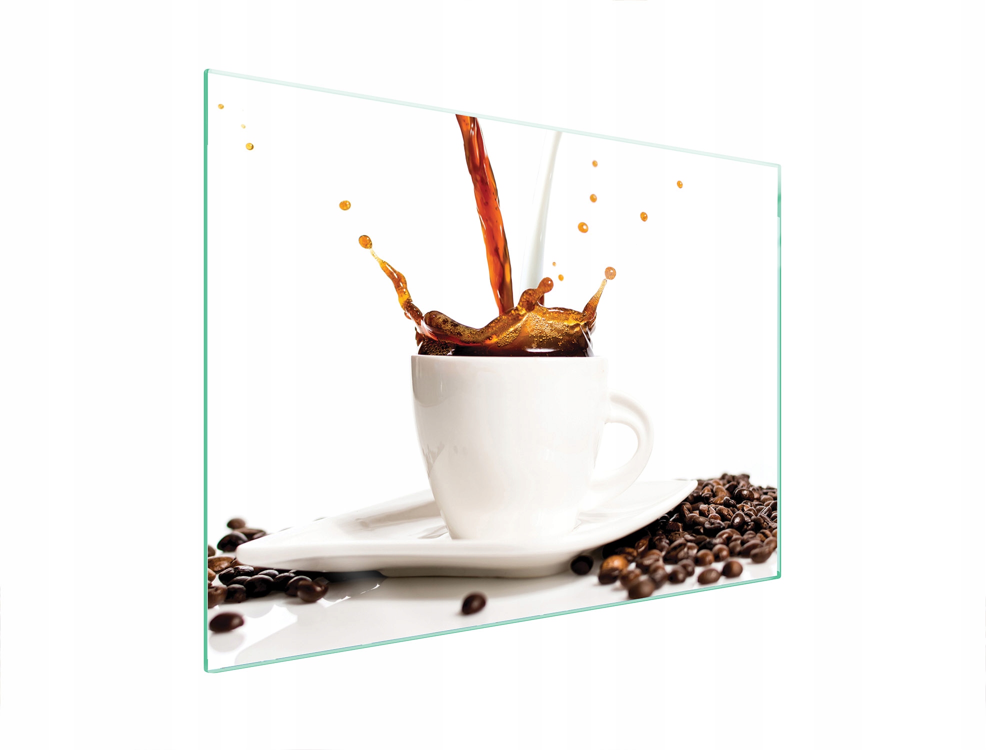 Skleněná Ochranná Deska Na Sporák 70x52 Káva Tvrzené Sklo