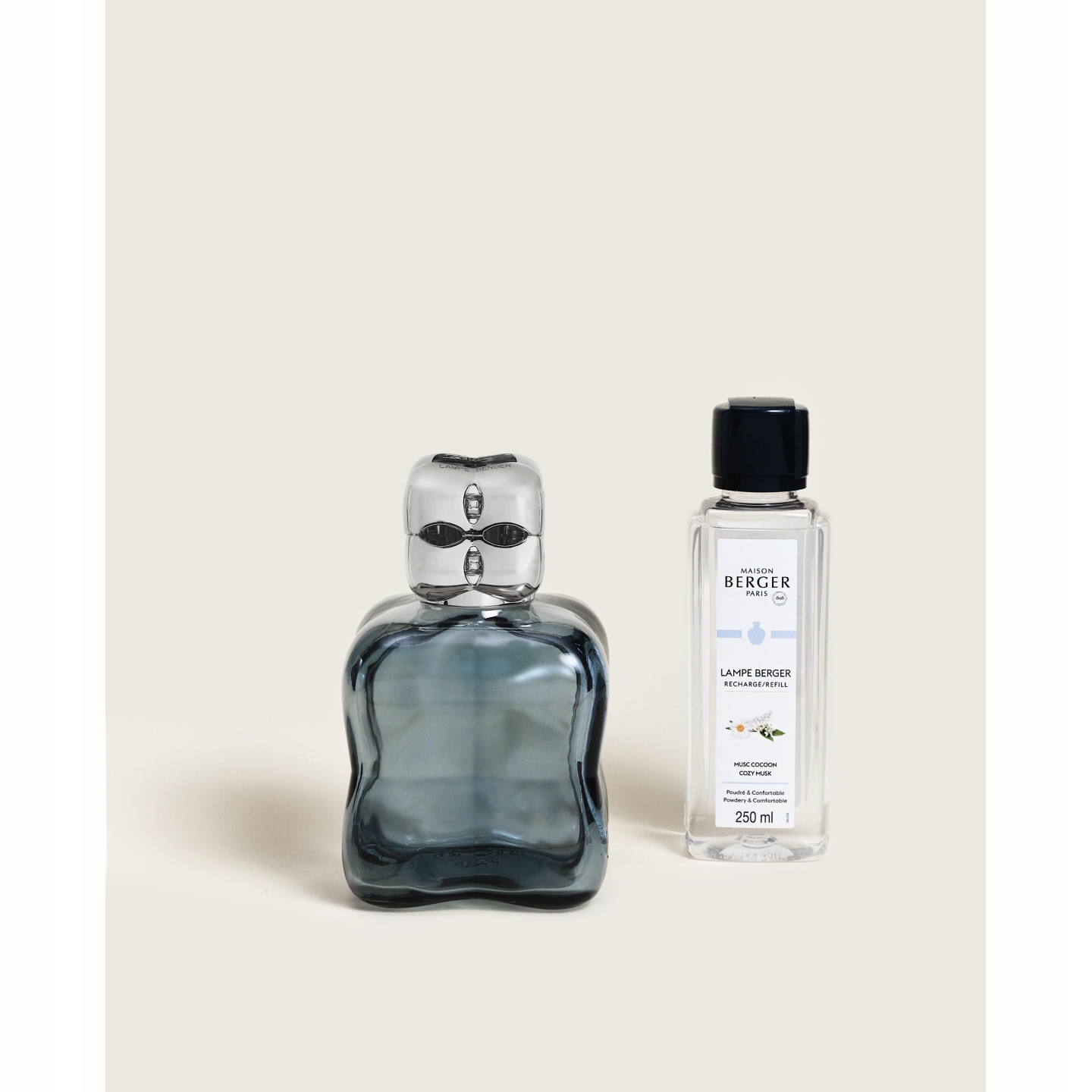 Sada Cosy blue modrá lampa náplň Cozy Musk obklopujúce pižmo 250 ml