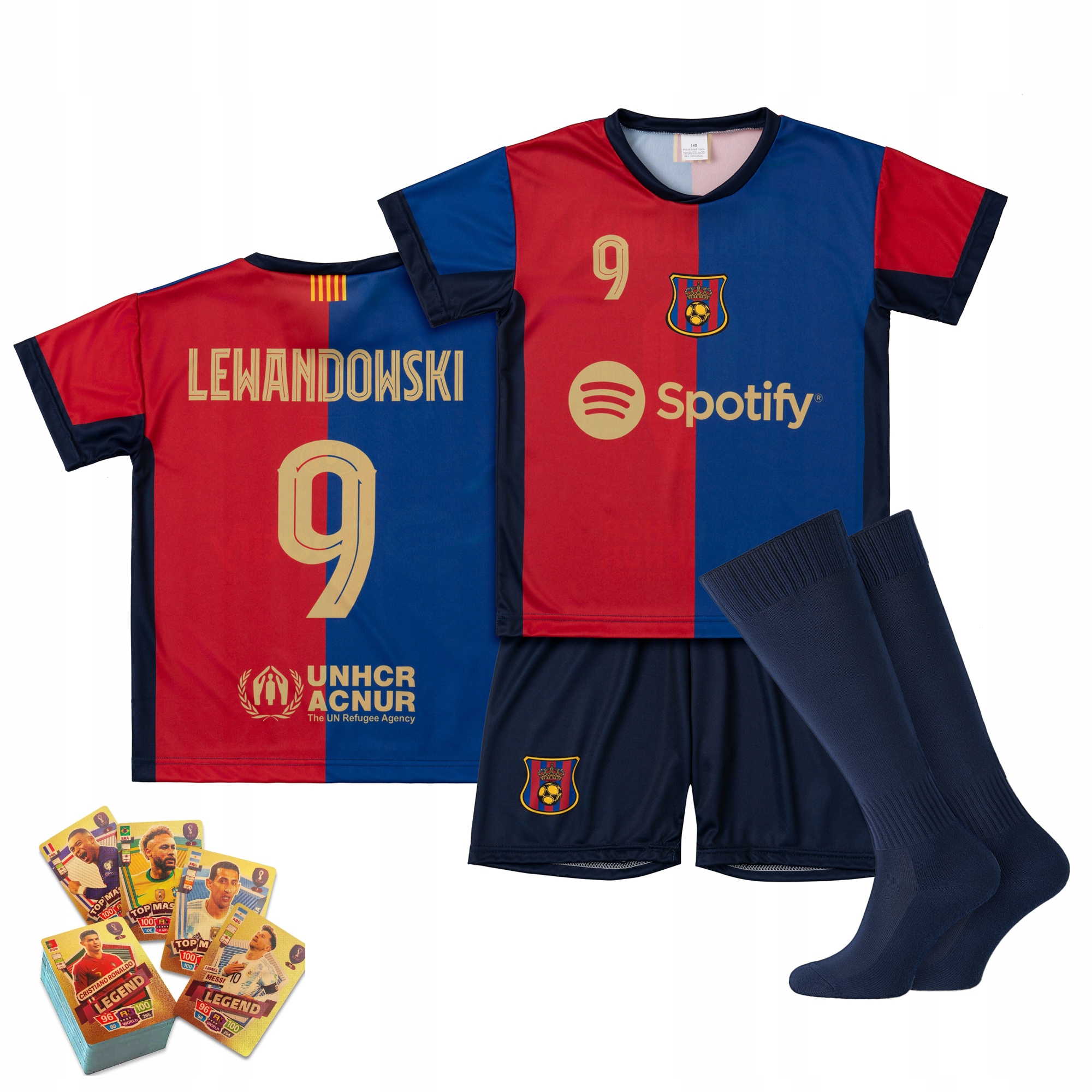 Komplet strój piłkarski Lewandowski 9 rozm.158