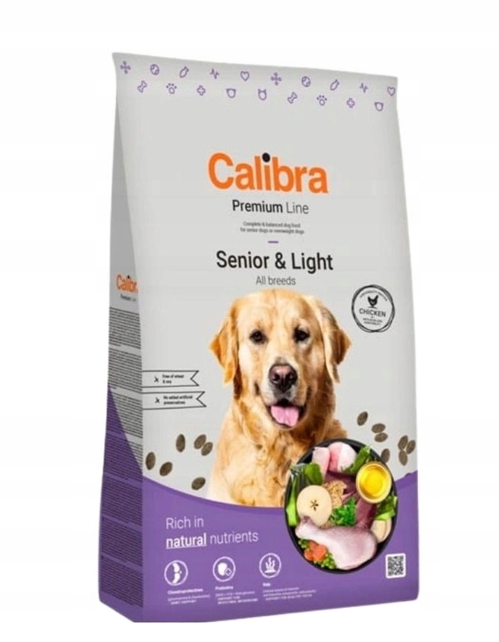 Levně Calibra Dog Premium Line Senior&Light pro seniory 12 kg