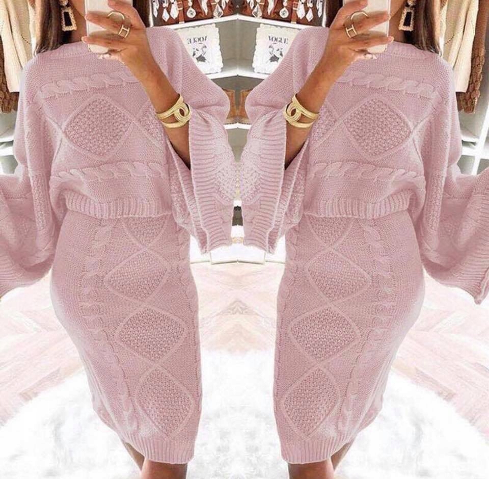 KOMPLET SWETERKOWY SPÓDNICA + SWETEREK VERONA