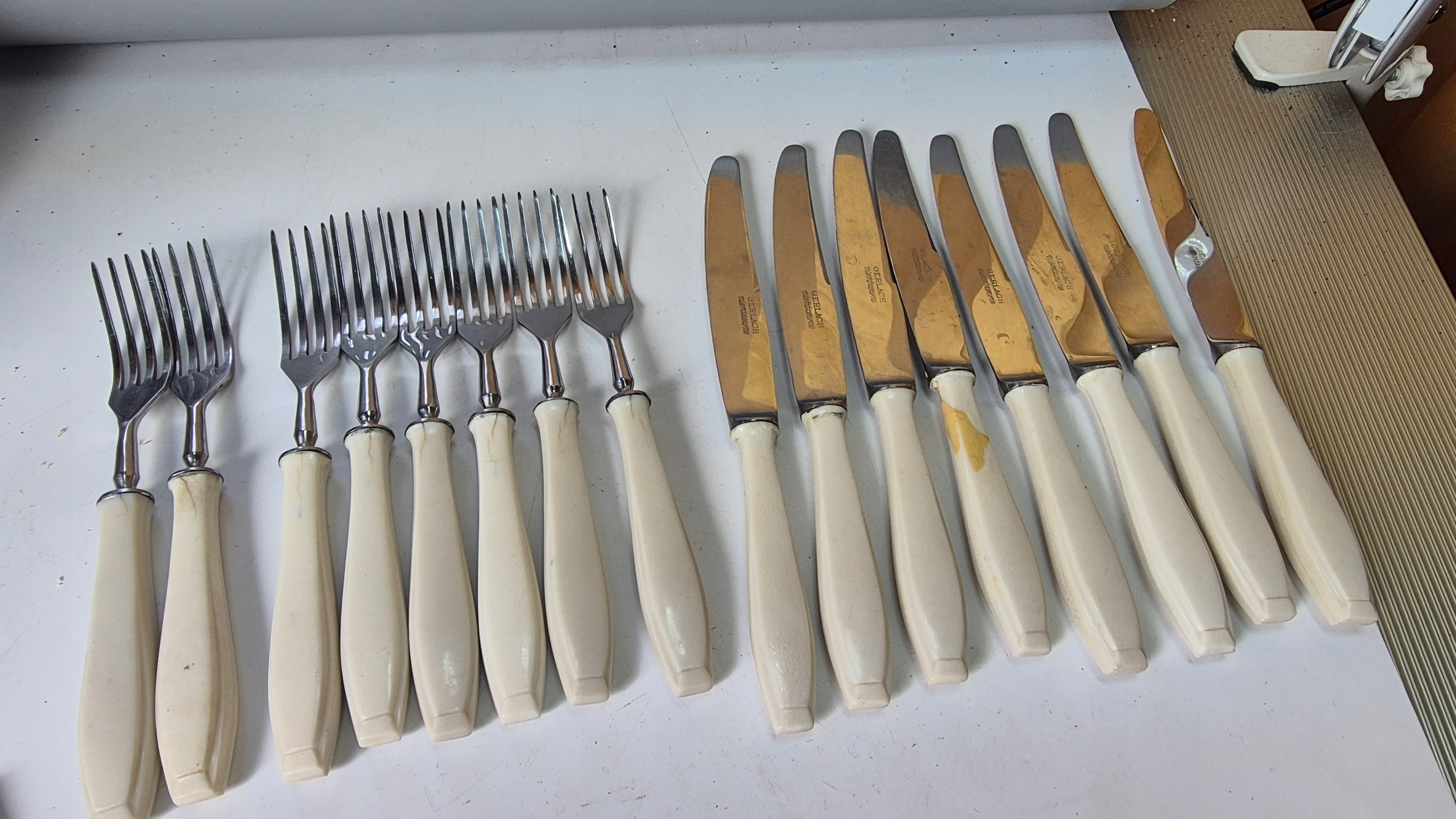 Gerlach PRL piękne sztućce komplet dla 8 osób T24