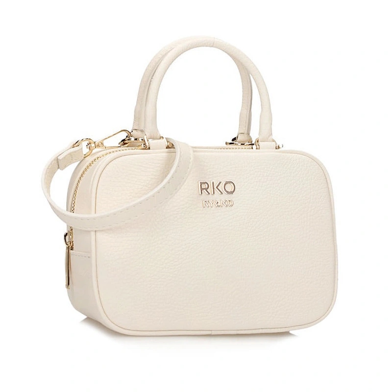 Dámská kabelka Ryłko R40968TB_3QŁ kožená krémová kabelka přes rameno